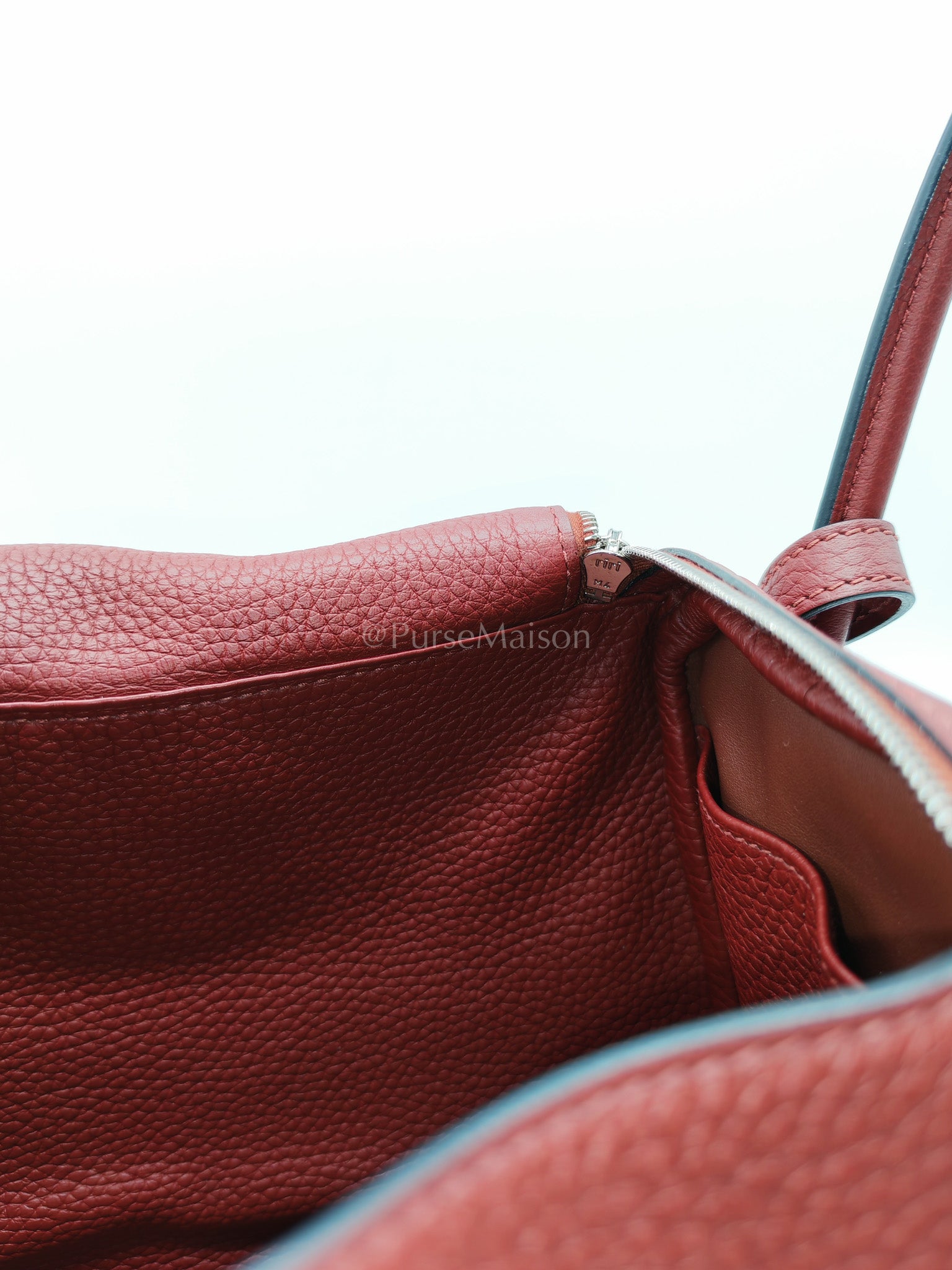 Lindy 26 Rouge H Clemence in Palladium Hardware Stamp W(2024) | Purse Maison Luxury Bags Shop