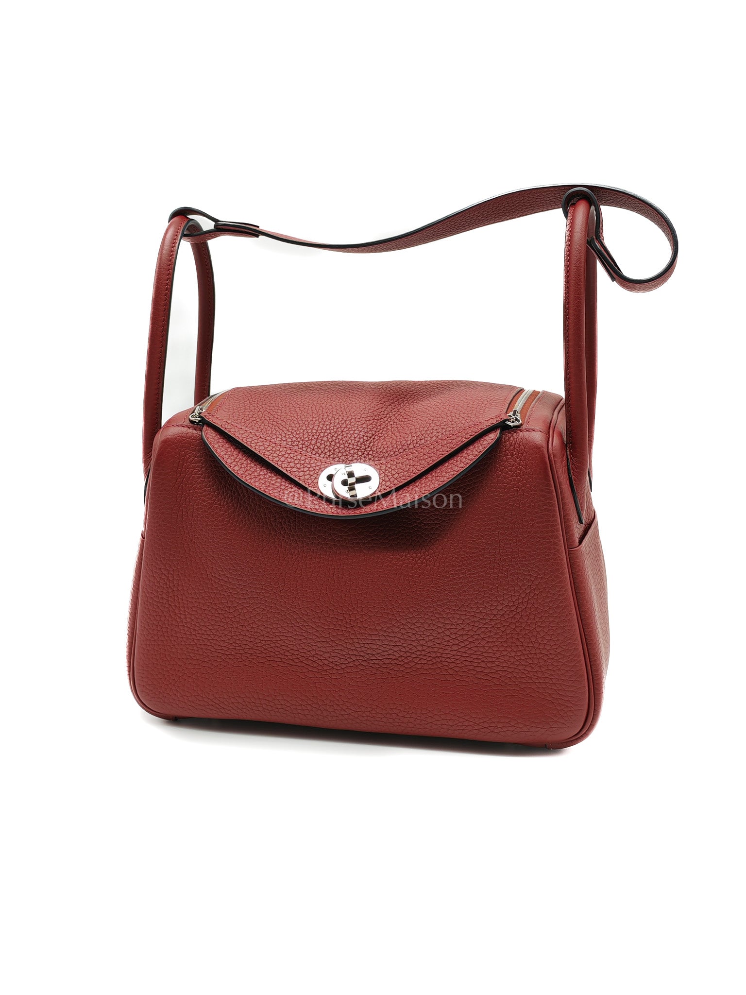 Lindy 26 Rouge H Clemence in Palladium Hardware Stamp W(2024) | Purse Maison Luxury Bags Shop