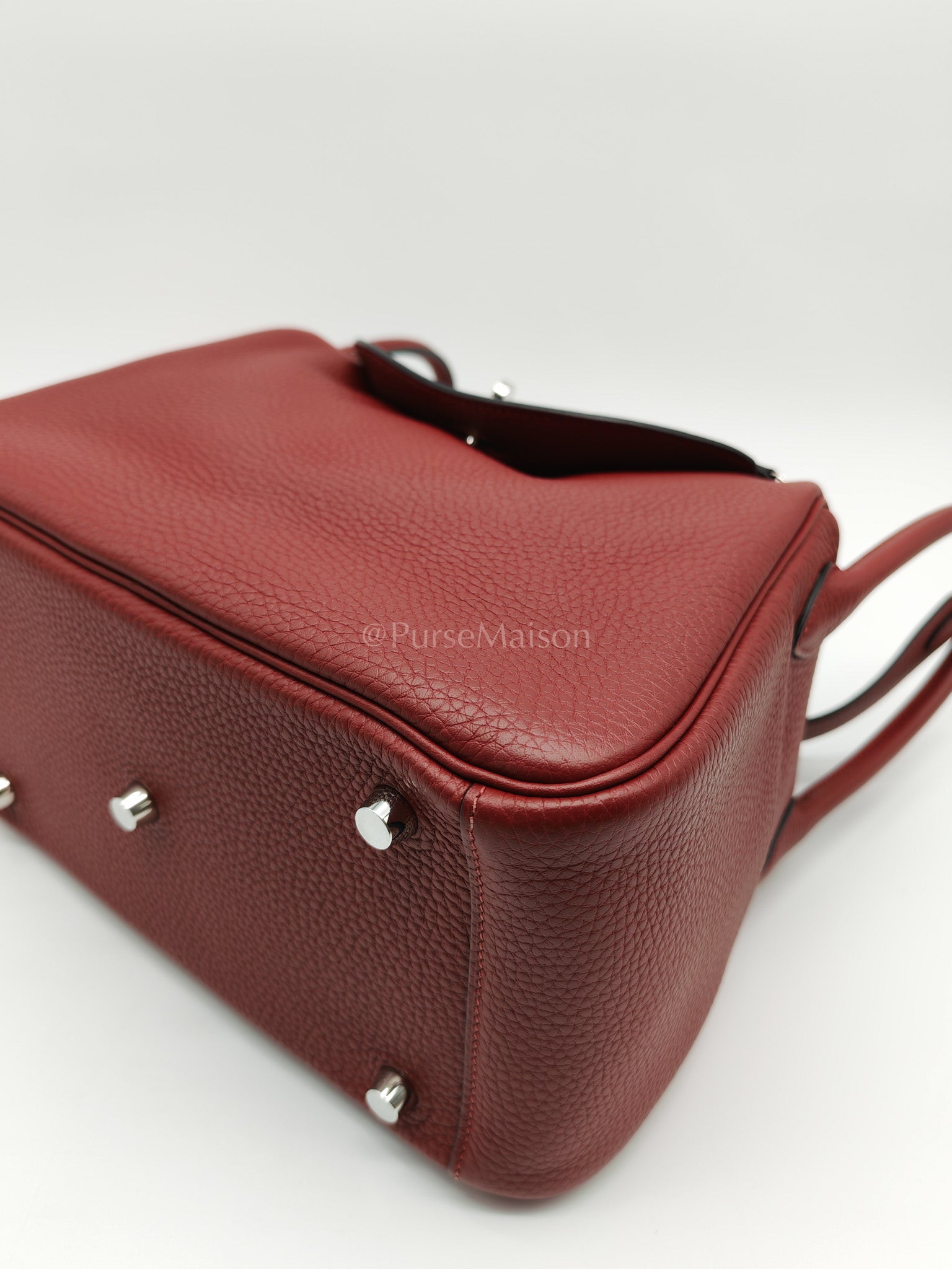 Lindy 26 Rouge H Clemence in Palladium Hardware Stamp W(2024) | Purse Maison Luxury Bags Shop