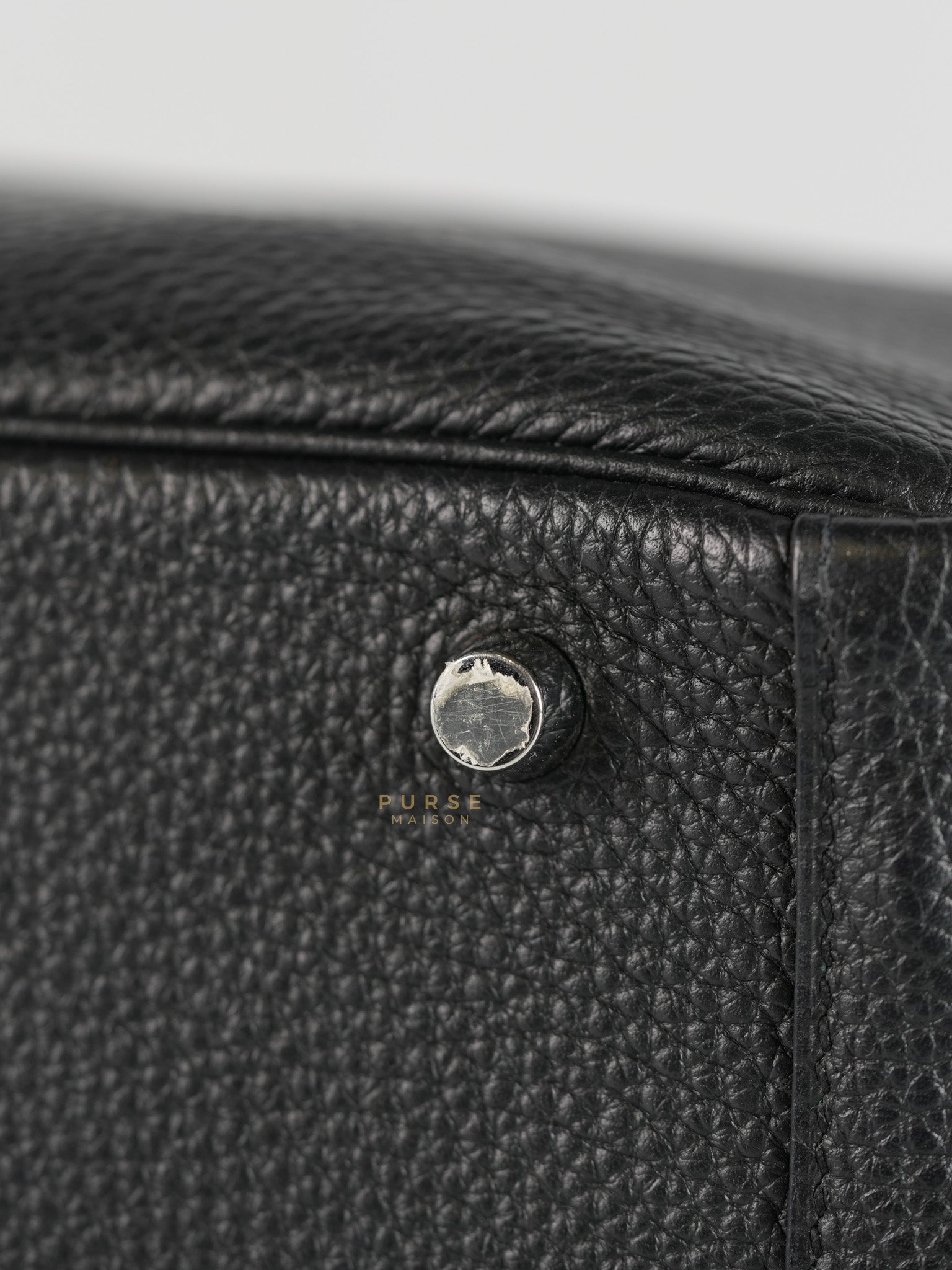 Lindy 30 Black Taurillion Clemence Leather in Palladium Hardware Stamp X (2016) | Purse Maison Luxury Bags Shop