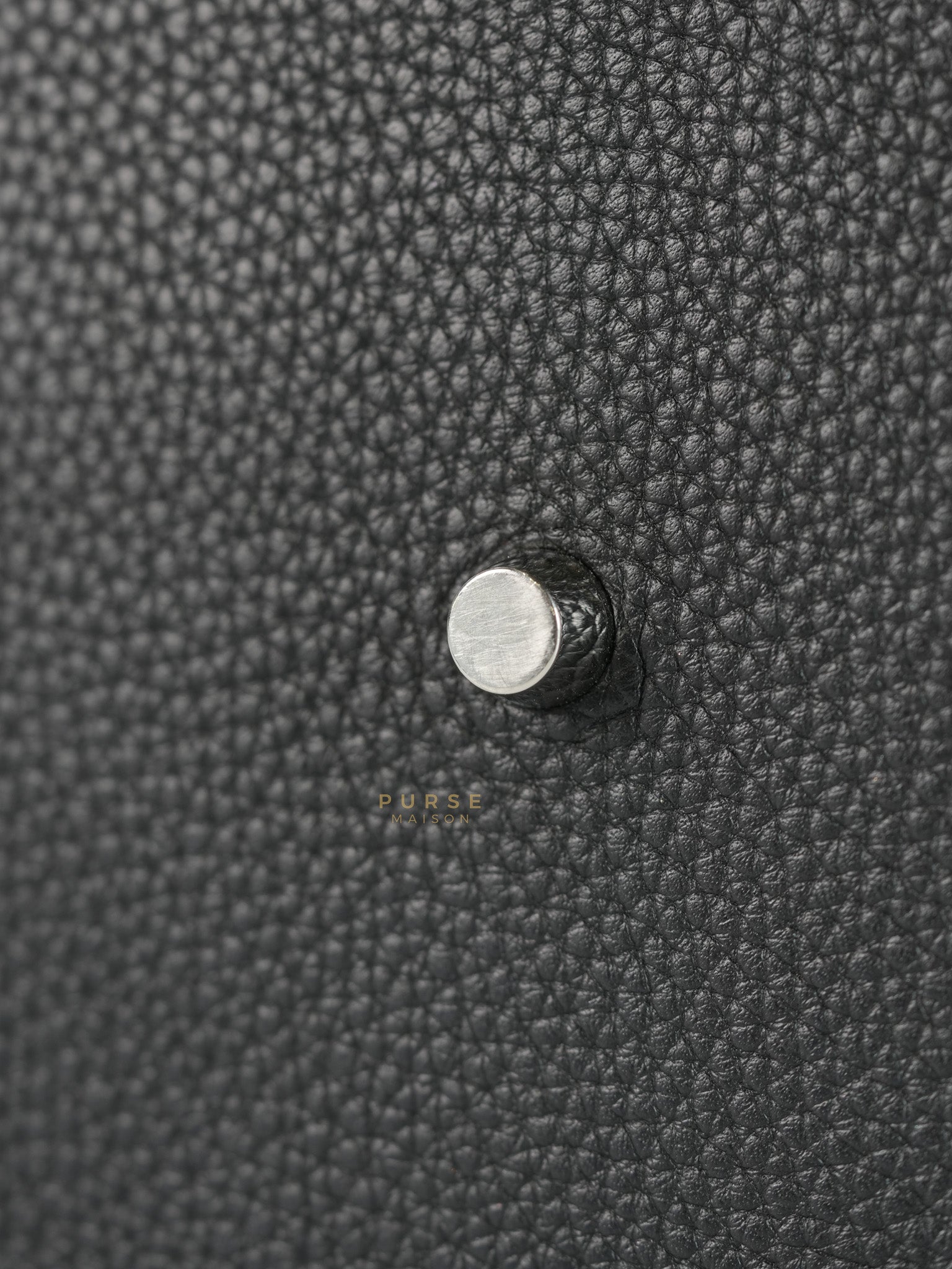 Lindy 30 Black Taurillion Clemence Leather in Palladium Hardware Stamp X (2016) | Purse Maison Luxury Bags Shop