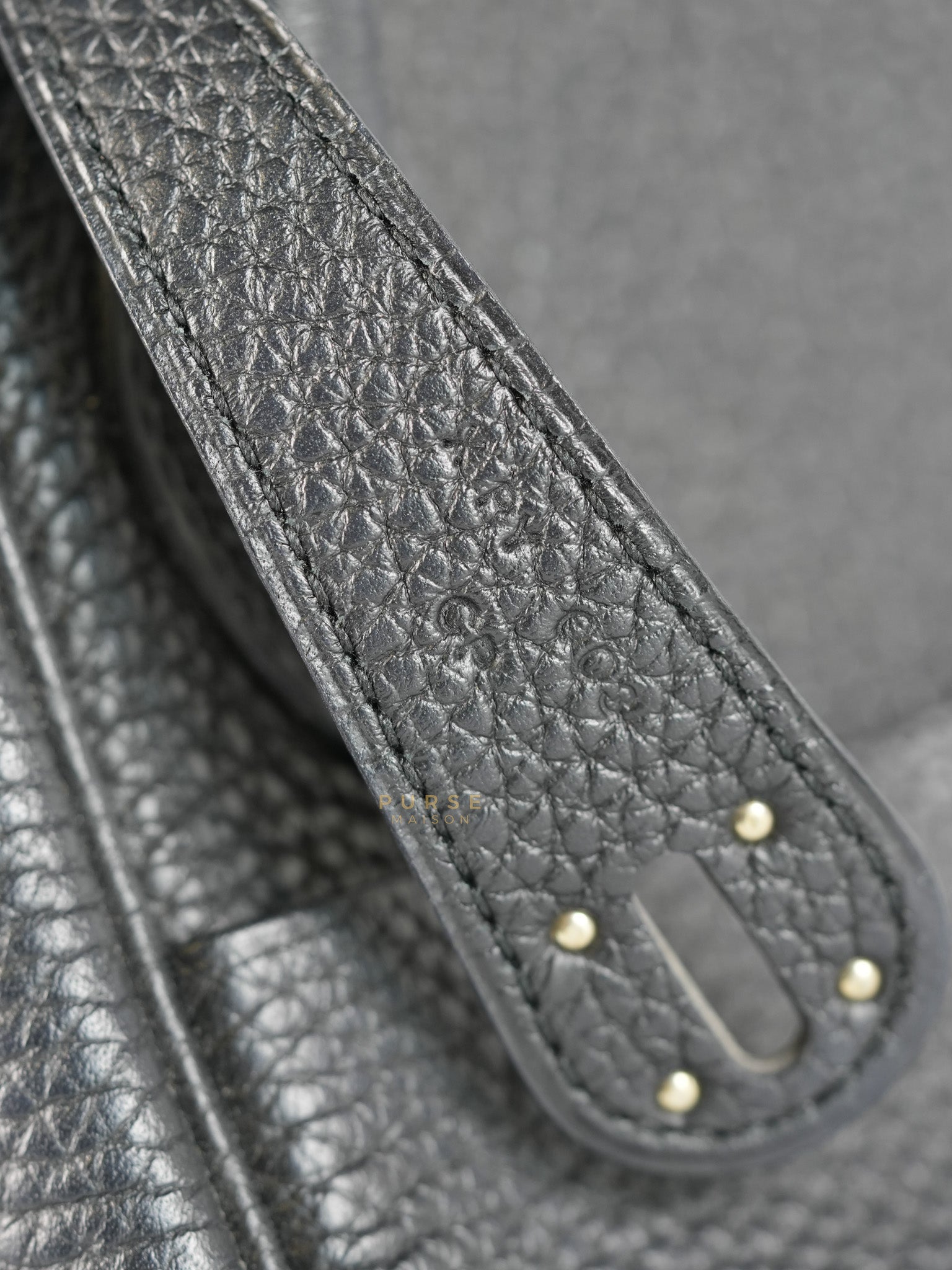 Lindy 30 Black Taurillion Clemence Leather in Palladium Hardware Stamp X (2016) | Purse Maison Luxury Bags Shop