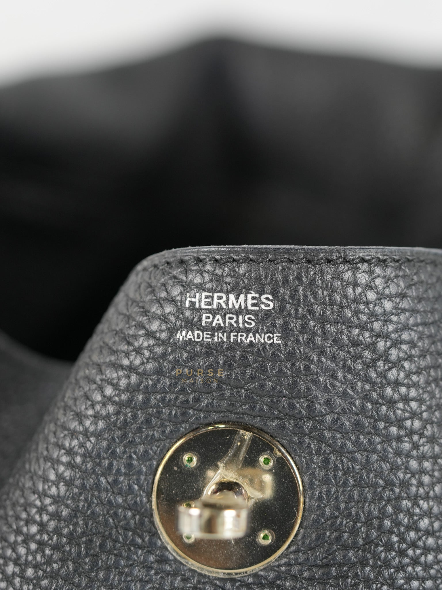 Lindy 30 Black Taurillion Clemence Leather in Palladium Hardware Stamp X (2016) | Purse Maison Luxury Bags Shop