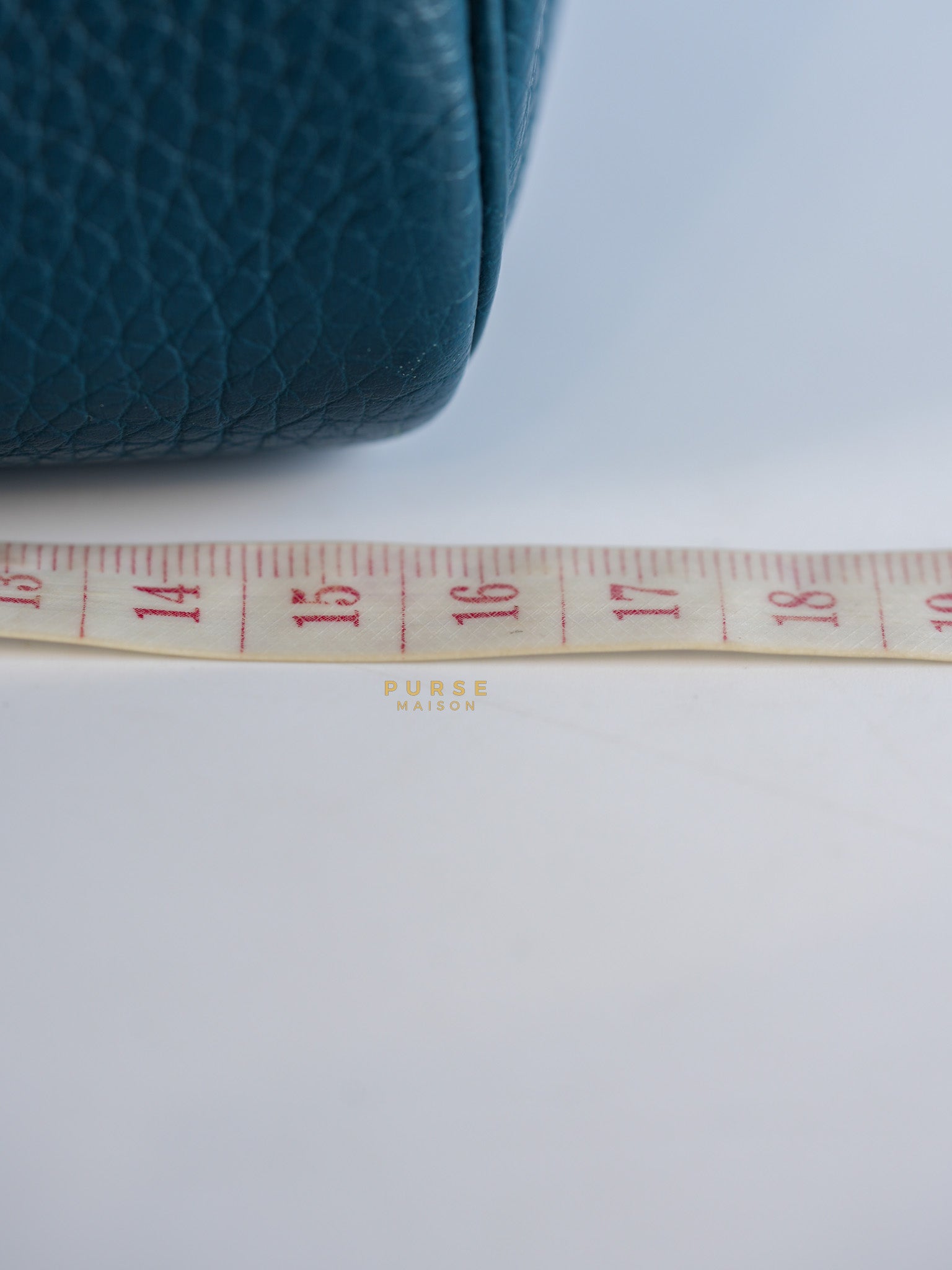 Lindy 30 Cobalt Clemence Leather and Palladium Hardware Stamp A | Purse Maison Luxury Bags Shop