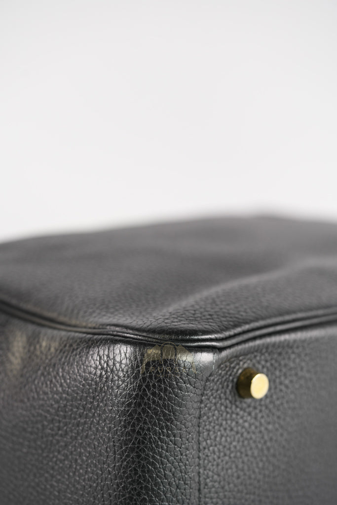 Lindy 30 in Black Clemence Leather Gold Hardware Stamp D(2019) | Purse Maison Luxury Bags Shop