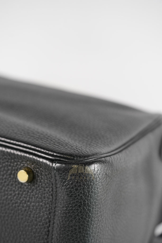 Lindy 30 in Black Clemence Leather Gold Hardware Stamp D(2019) | Purse Maison Luxury Bags Shop