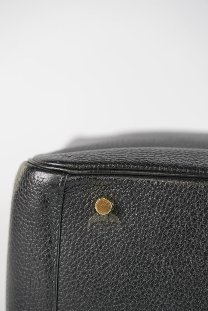 Lindy 30 in Black Clemence Leather Gold Hardware Stamp D(2019) | Purse Maison Luxury Bags Shop