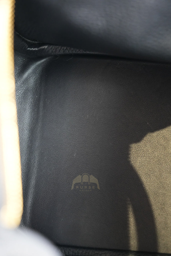 Lindy 30 in Black Clemence Leather Gold Hardware Stamp D(2019) | Purse Maison Luxury Bags Shop