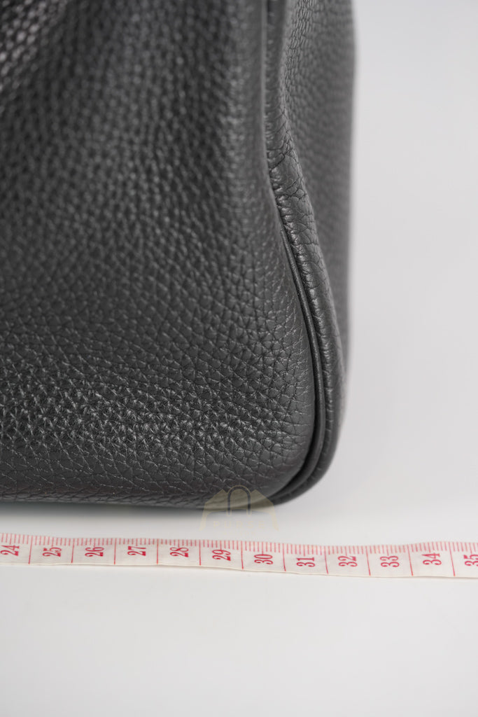 Lindy 30 in Black Clemence Leather Gold Hardware Stamp D(2019) | Purse Maison Luxury Bags Shop