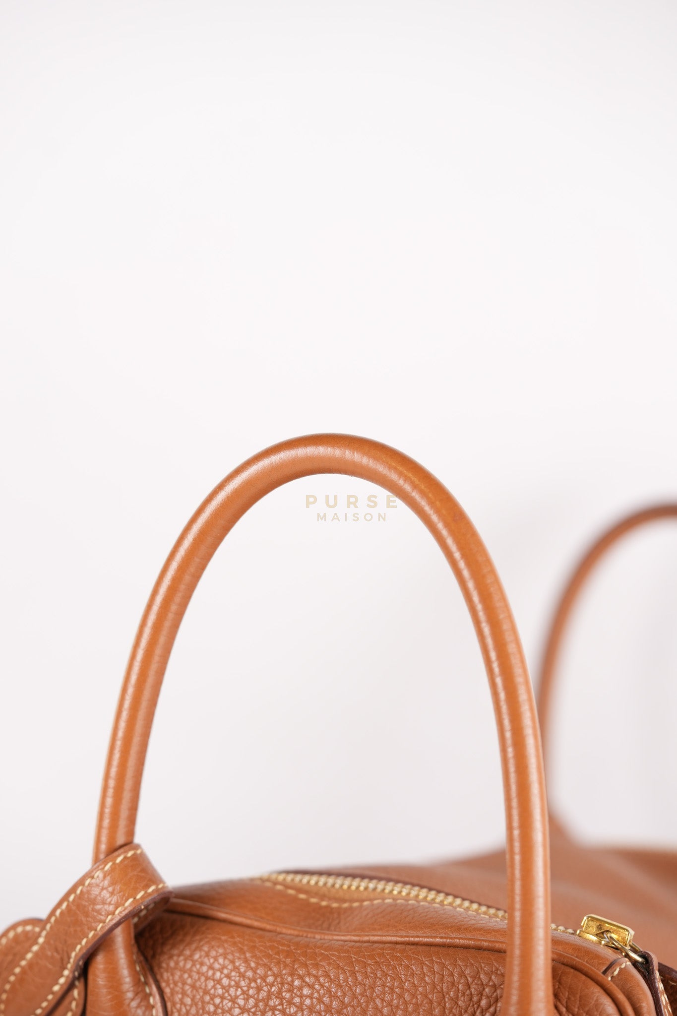 Lindy 30 in Gold Clemence Leather Gold Hardware Stamp A(2017) | Purse Maison Luxury Bags Shop