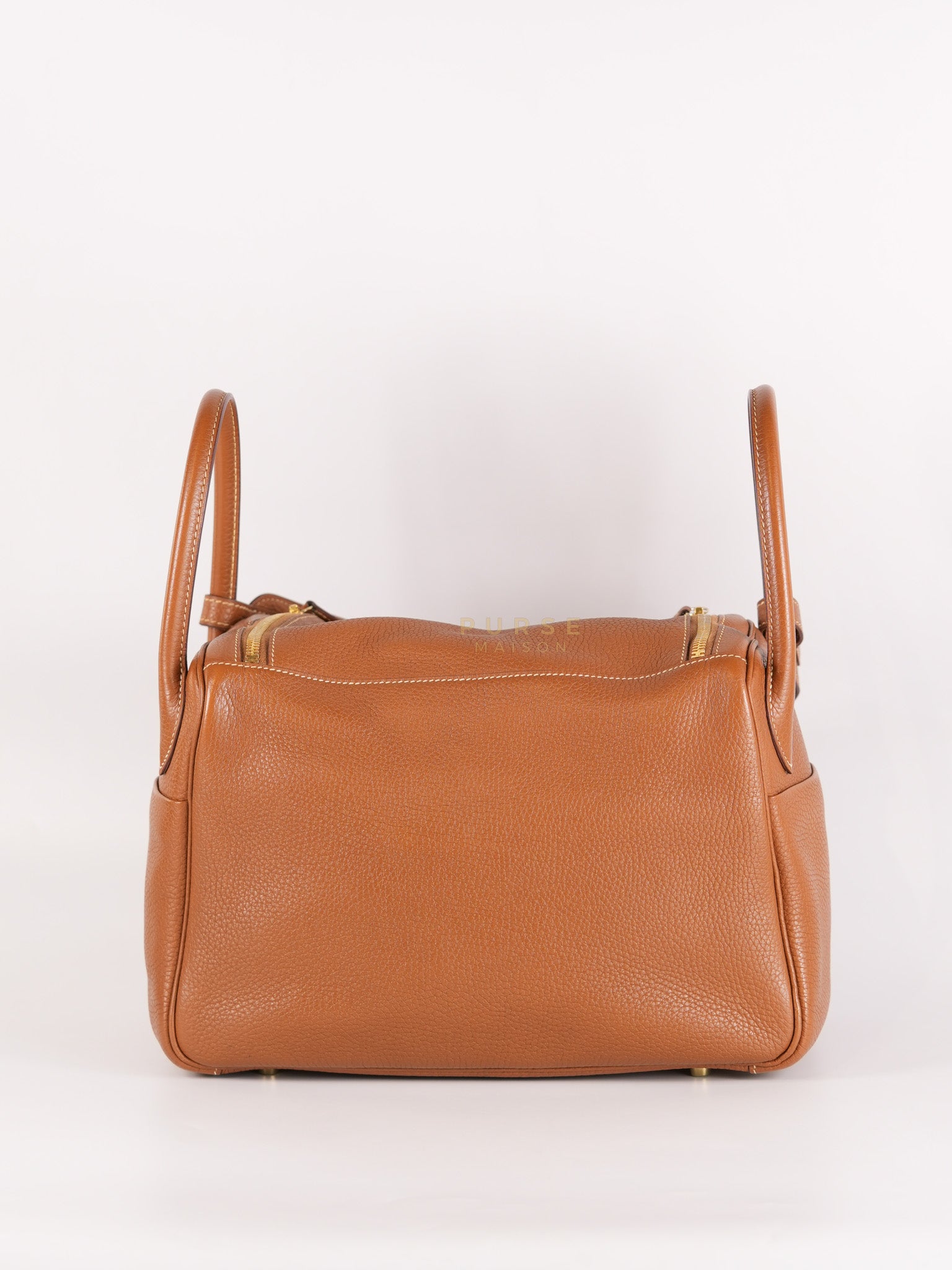 Lindy 30 in Gold Clemence Leather Gold Hardware Stamp A(2017) | Purse Maison Luxury Bags Shop