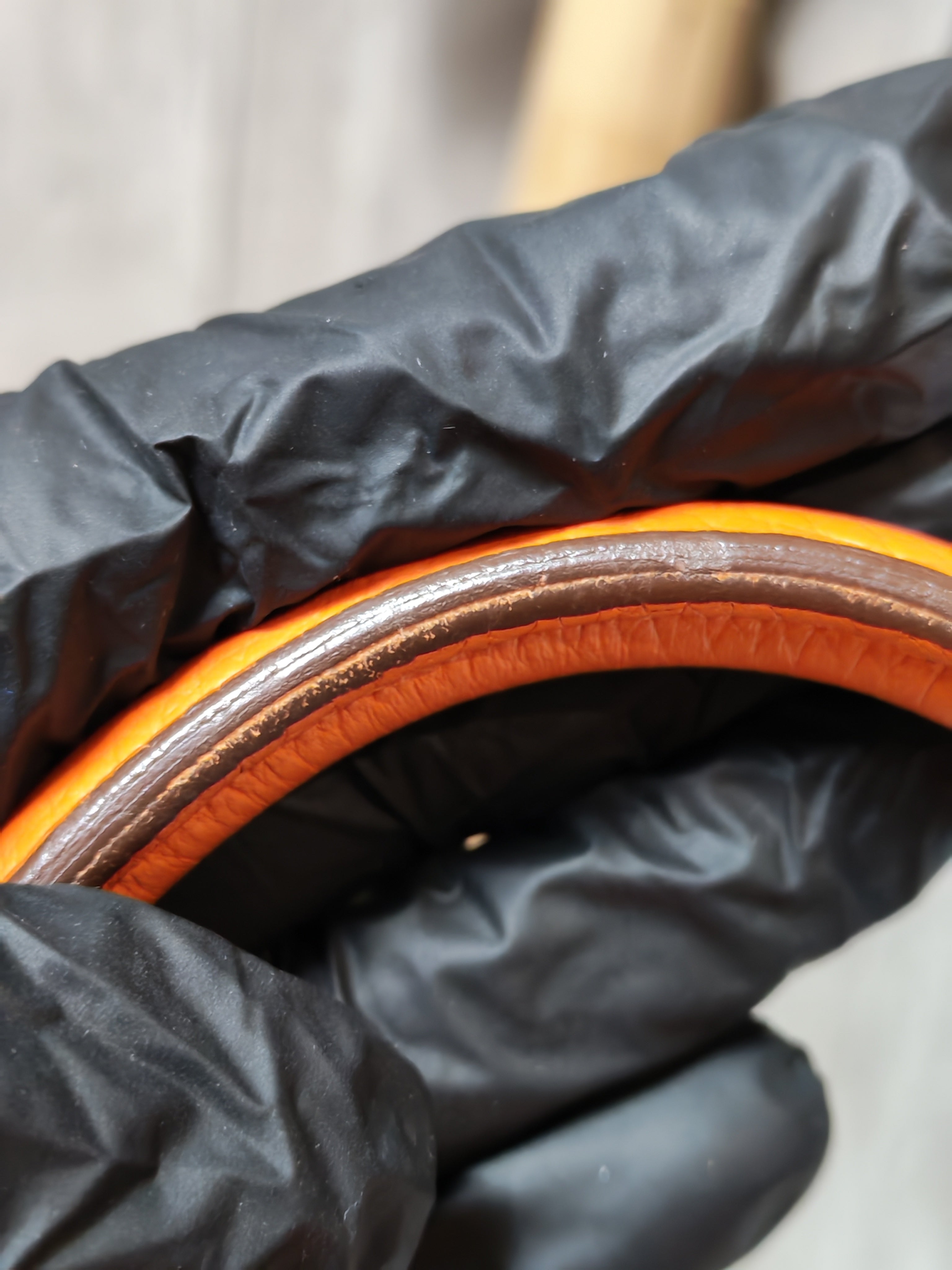 Lindy 36 in Feu (Orange) Clemence Leather and Palladium Hardware Stamp Square R (2014) | Purse Maison Luxury Bags Shop