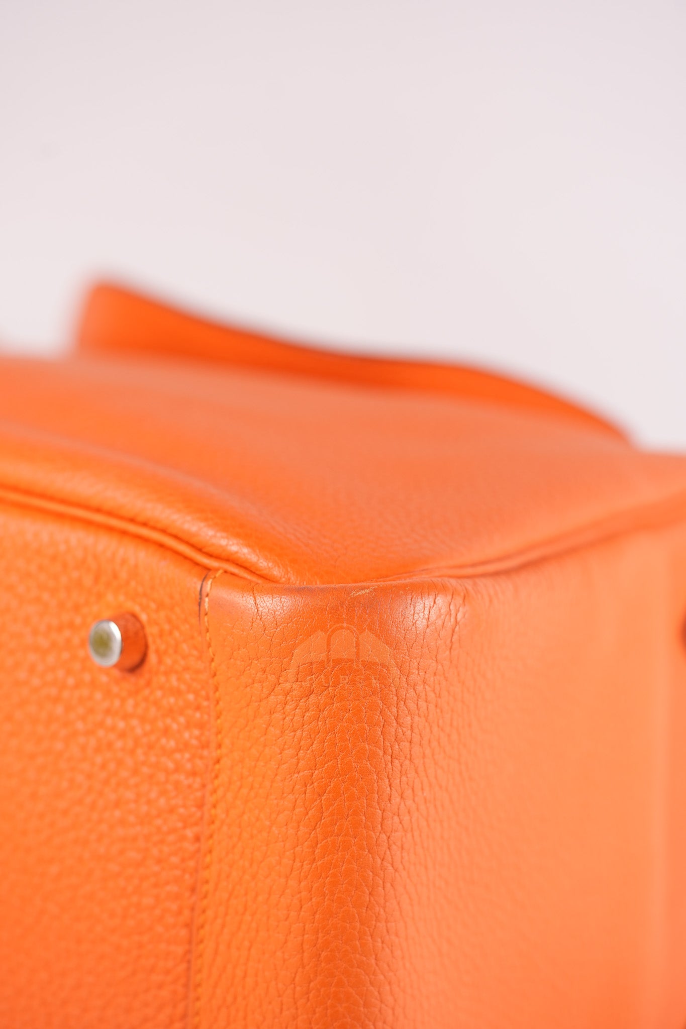 Lindy 34 in Orange Clemence Leather Palladium Hardware Stamp T(2015) | Purse Maison Luxury Bags Shop