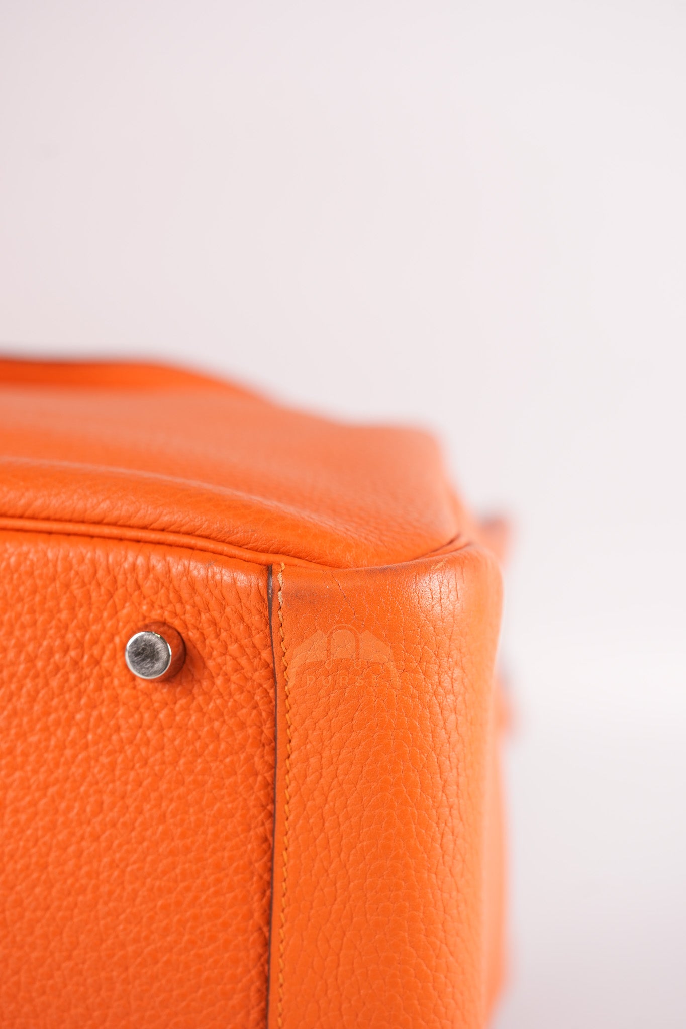 Lindy 34 in Orange Clemence Leather Palladium Hardware Stamp T(2015) | Purse Maison Luxury Bags Shop