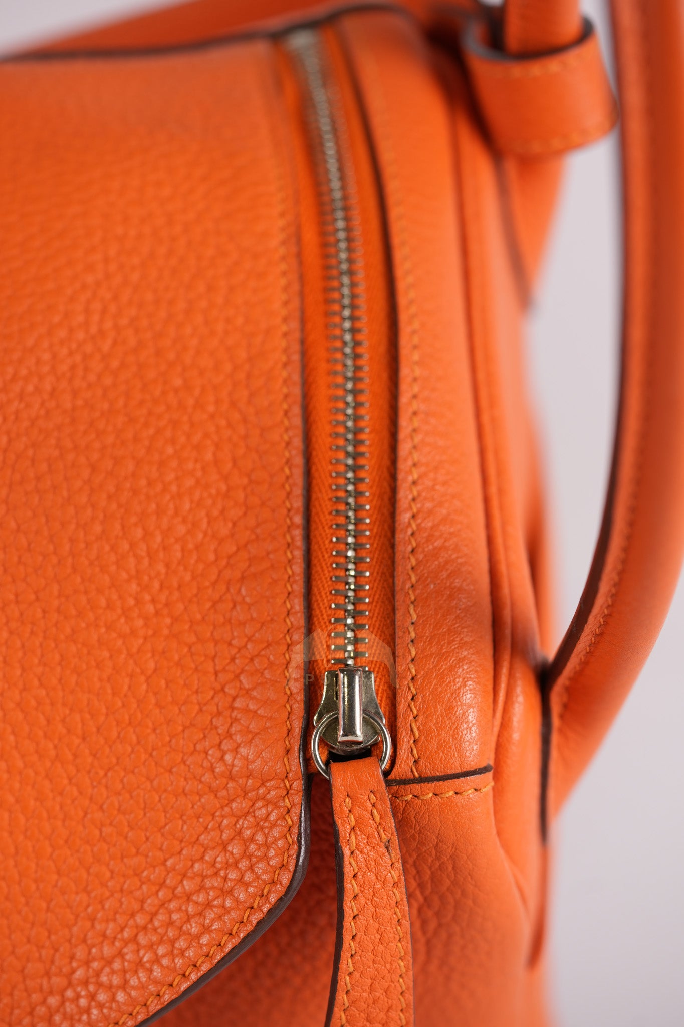 Lindy 34 in Orange Clemence Leather Palladium Hardware Stamp T(2015) | Purse Maison Luxury Bags Shop