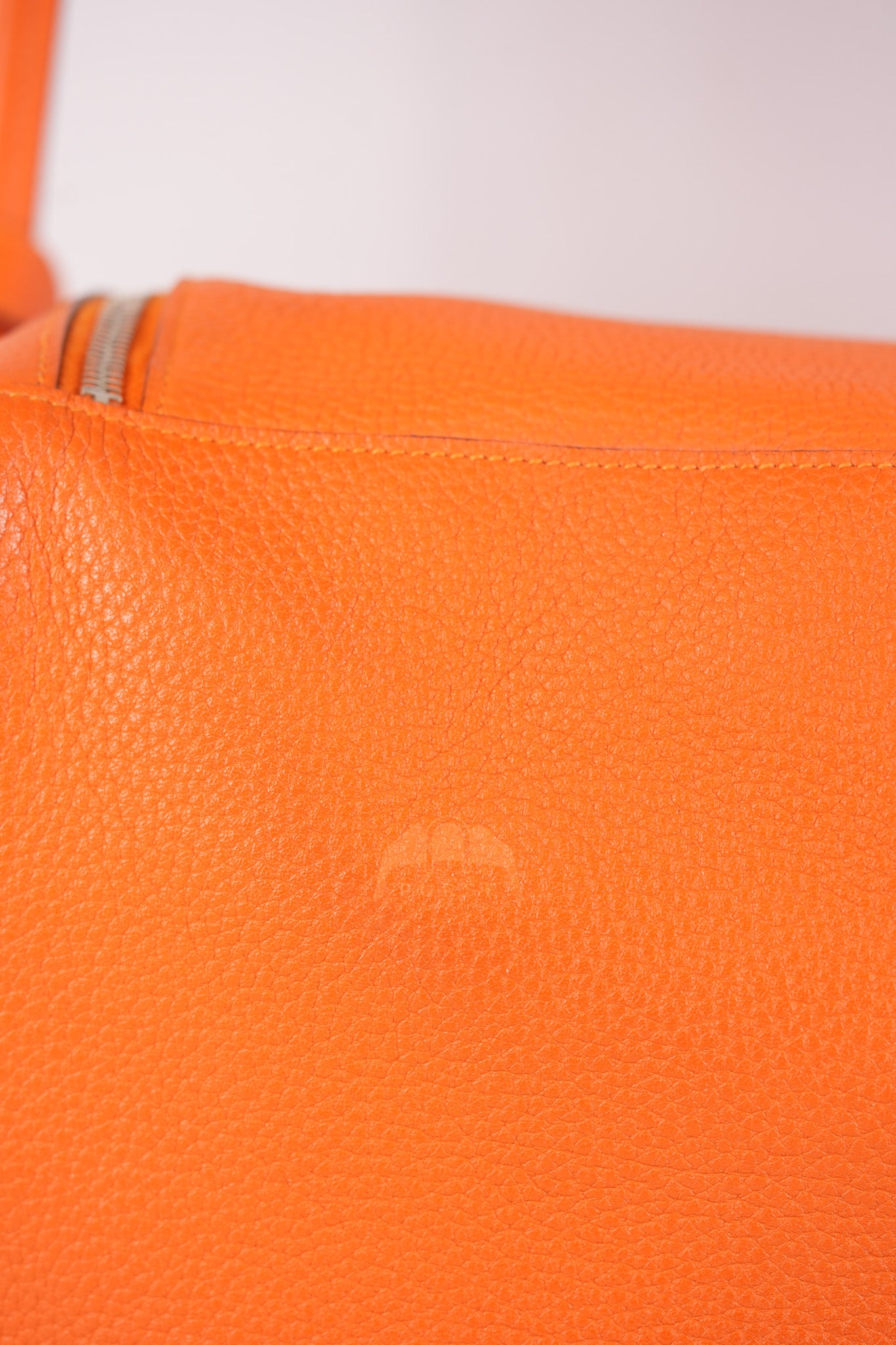 Lindy 34 in Orange Clemence Leather Palladium Hardware Stamp T(2015) | Purse Maison Luxury Bags Shop