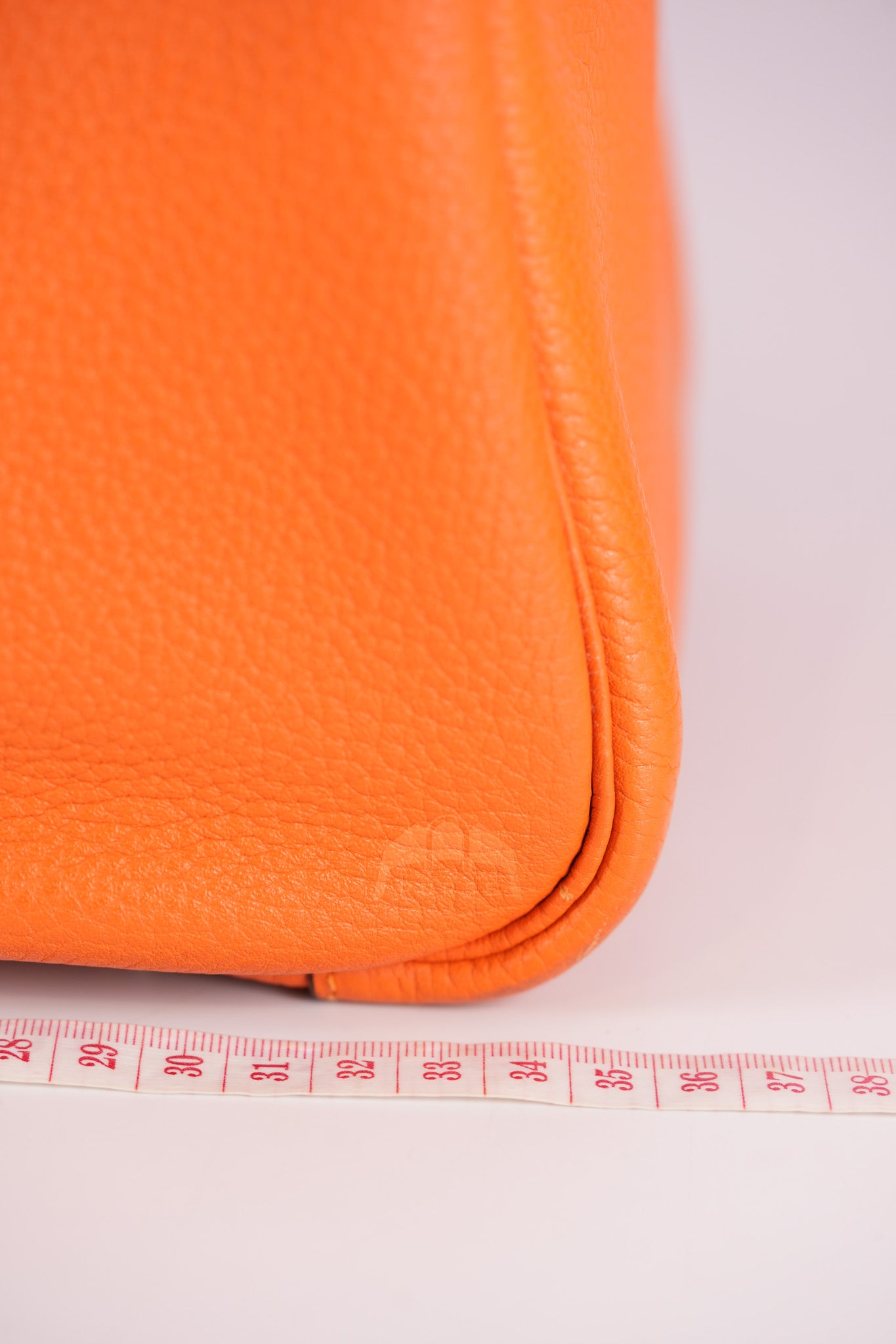 Lindy 34 in Orange Clemence Leather Palladium Hardware Stamp T(2015) | Purse Maison Luxury Bags Shop