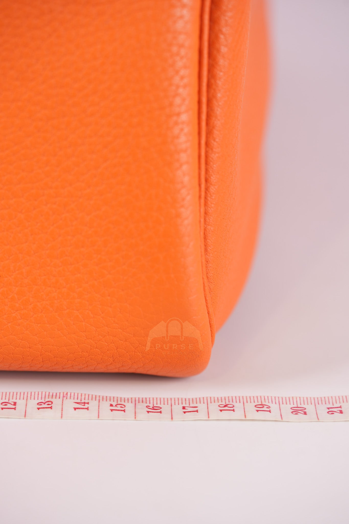 Lindy 34 in Orange Clemence Leather Palladium Hardware Stamp T(2015) | Purse Maison Luxury Bags Shop