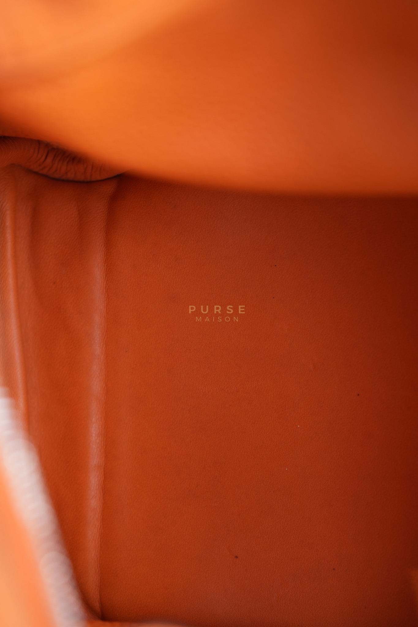 Lindy 36 Orange Clemence Leather Palladium Hardware Stamp Square O(2011) | Purse Maison Luxury Bags Shop