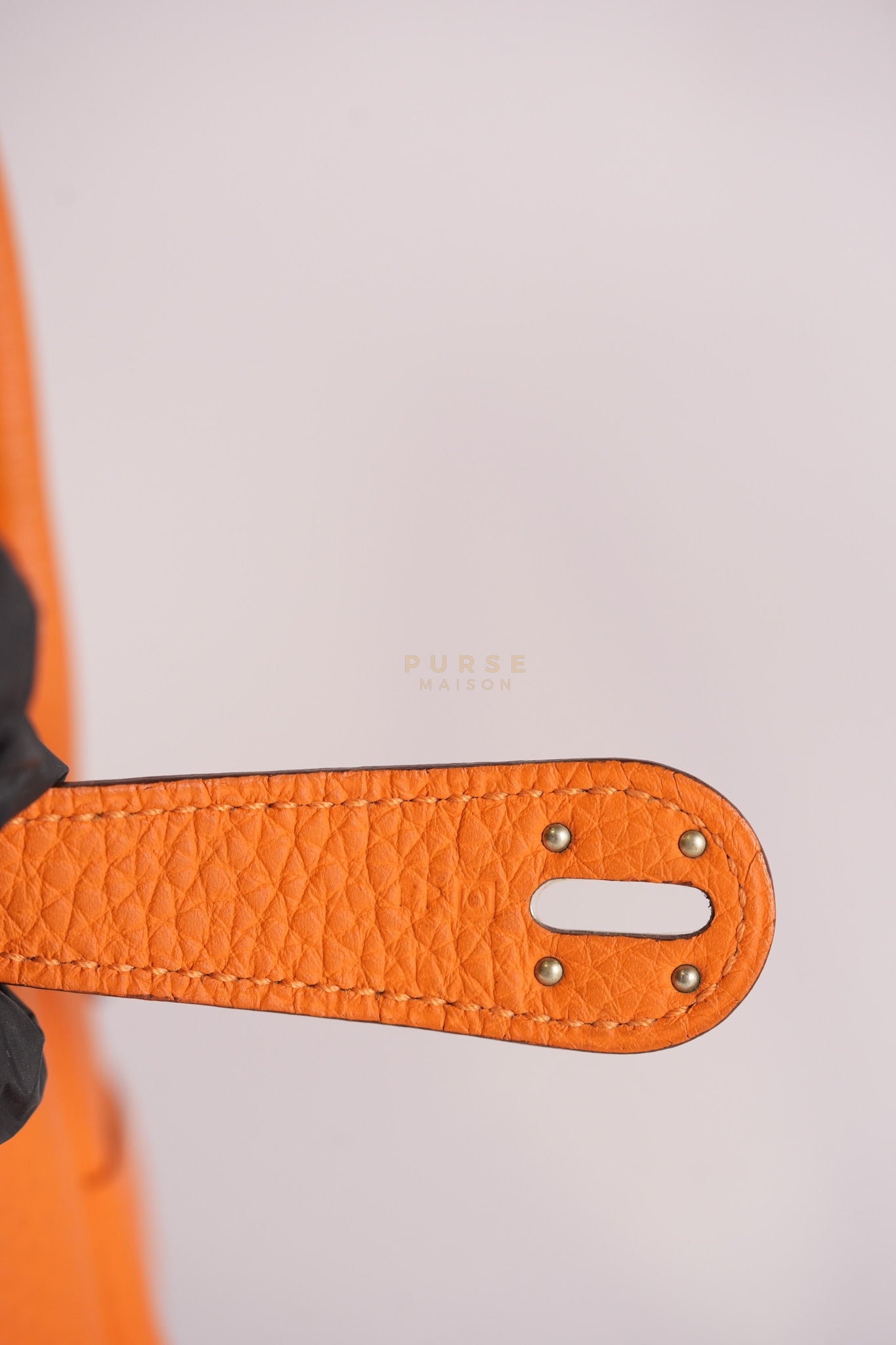 Lindy 36 Orange Clemence Leather Palladium Hardware Stamp Square O(2011) | Purse Maison Luxury Bags Shop