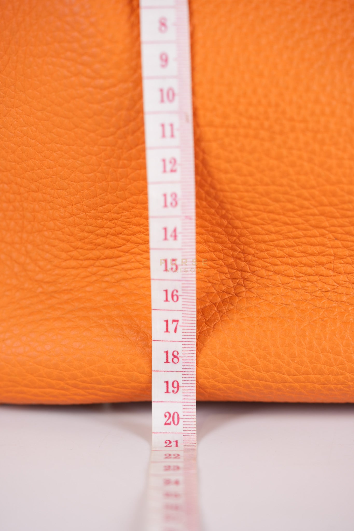 Lindy 36 Orange Clemence Leather Palladium Hardware Stamp Square O(2011) | Purse Maison Luxury Bags Shop