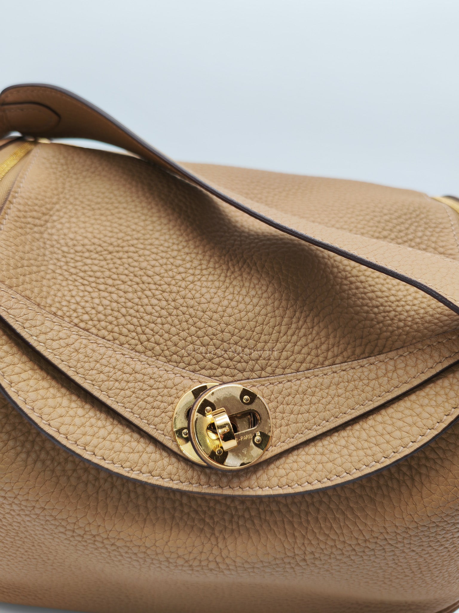 Lindy 26 in Biscuit Clemence Leather & Gold Hardware Stamp B (2023)