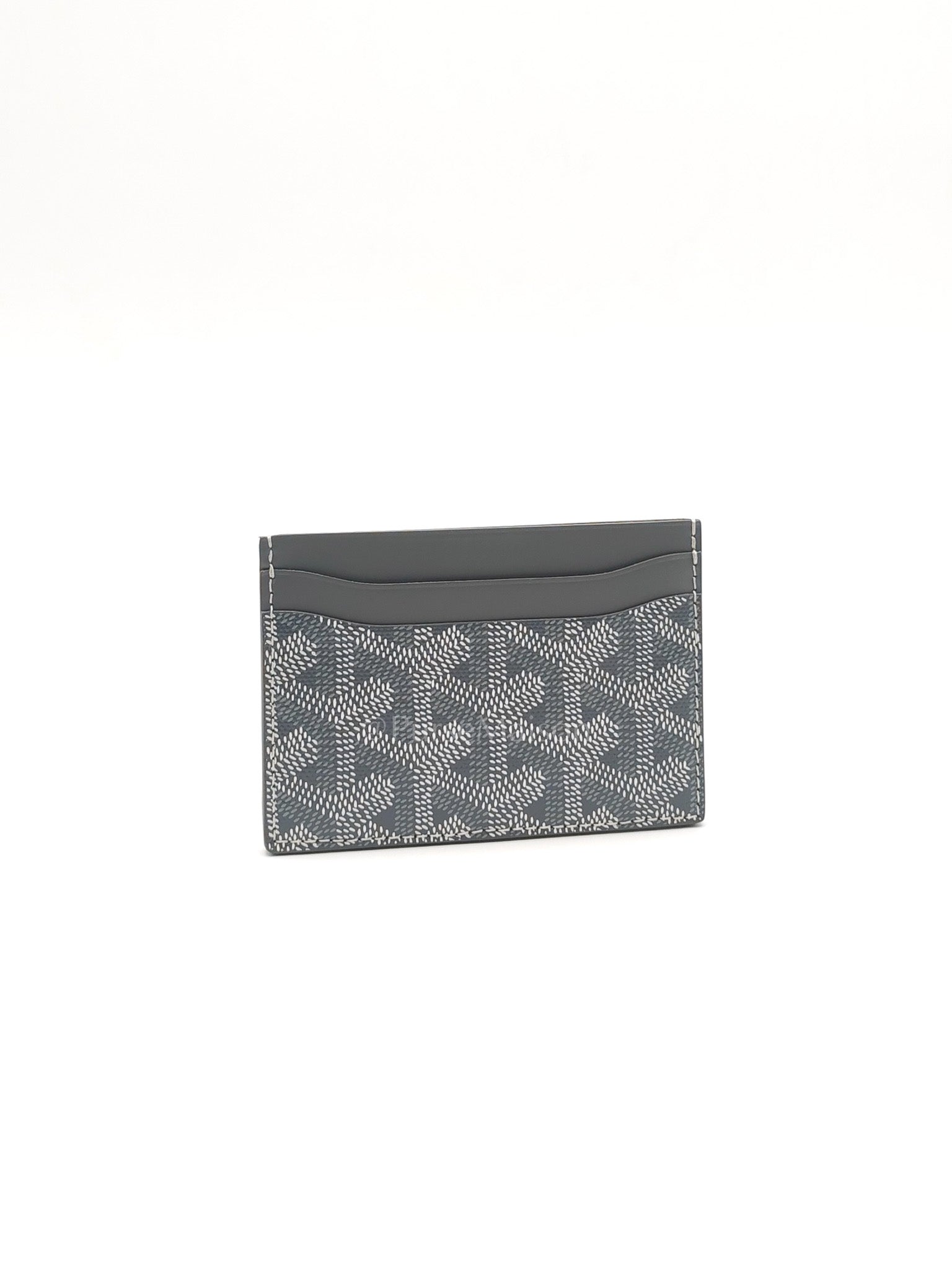 Saint Sulpice Card Holder in Gray Goyardine Canvas