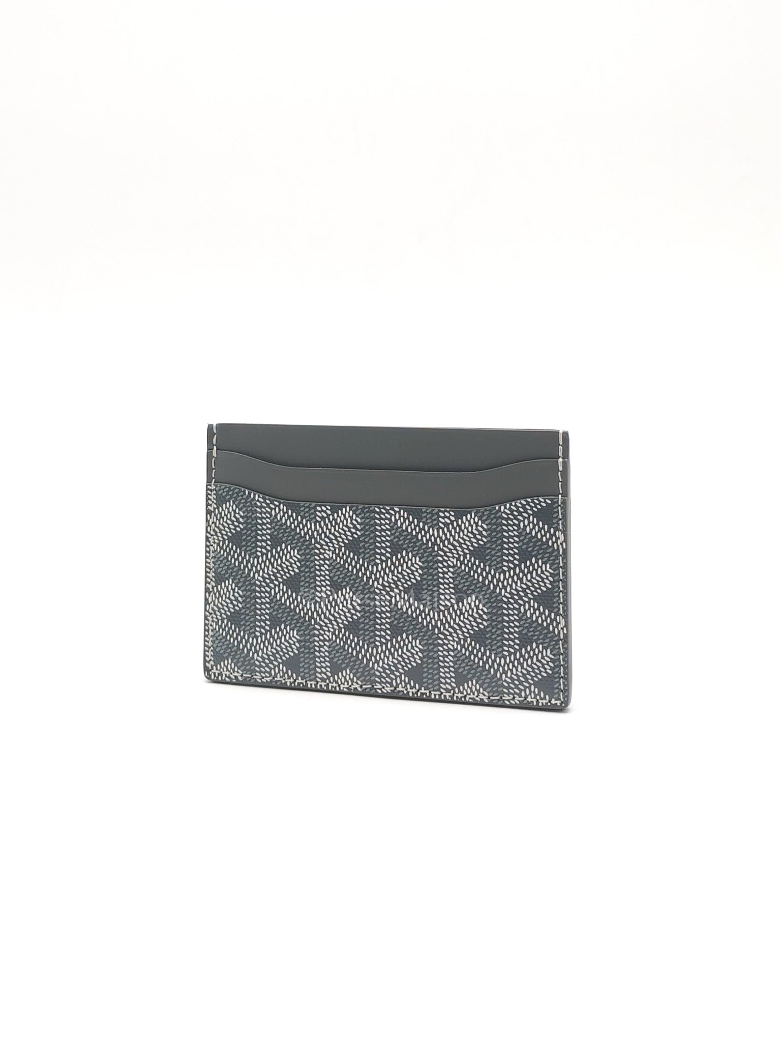 Saint Sulpice Card Holder in Gray Goyardine Canvas
