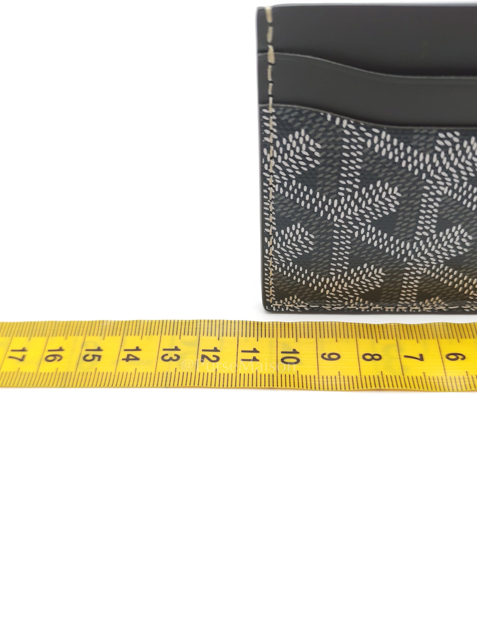 Saint Sulpice Card Holder in Gray Goyardine Canvas