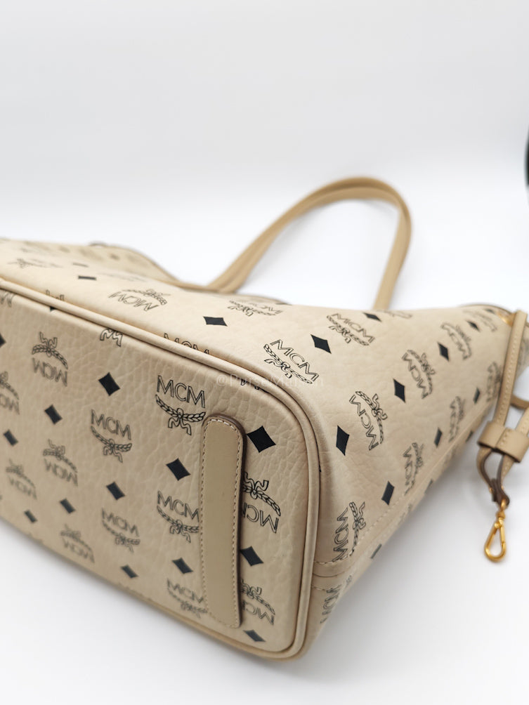 Liz Reversible Beige Shopping Tote Bag | Purse Maison Luxury Bags Shop