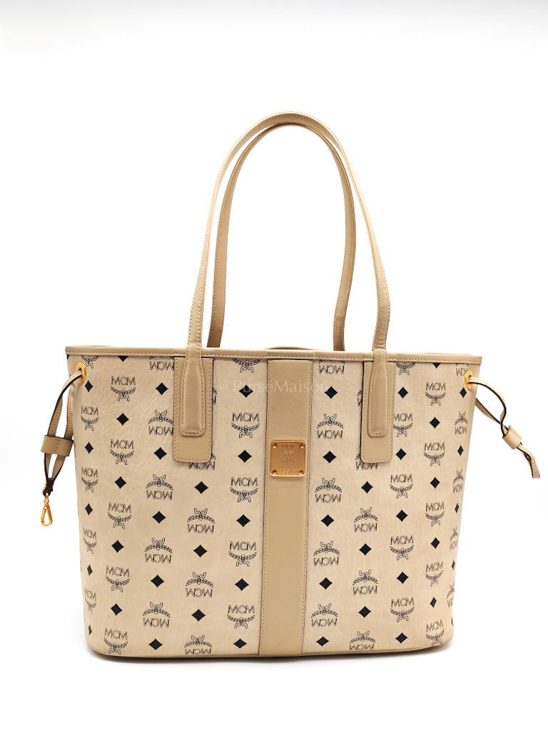 Liz Reversible Beige Shopping Tote Bag | Purse Maison Luxury Bags Shop
