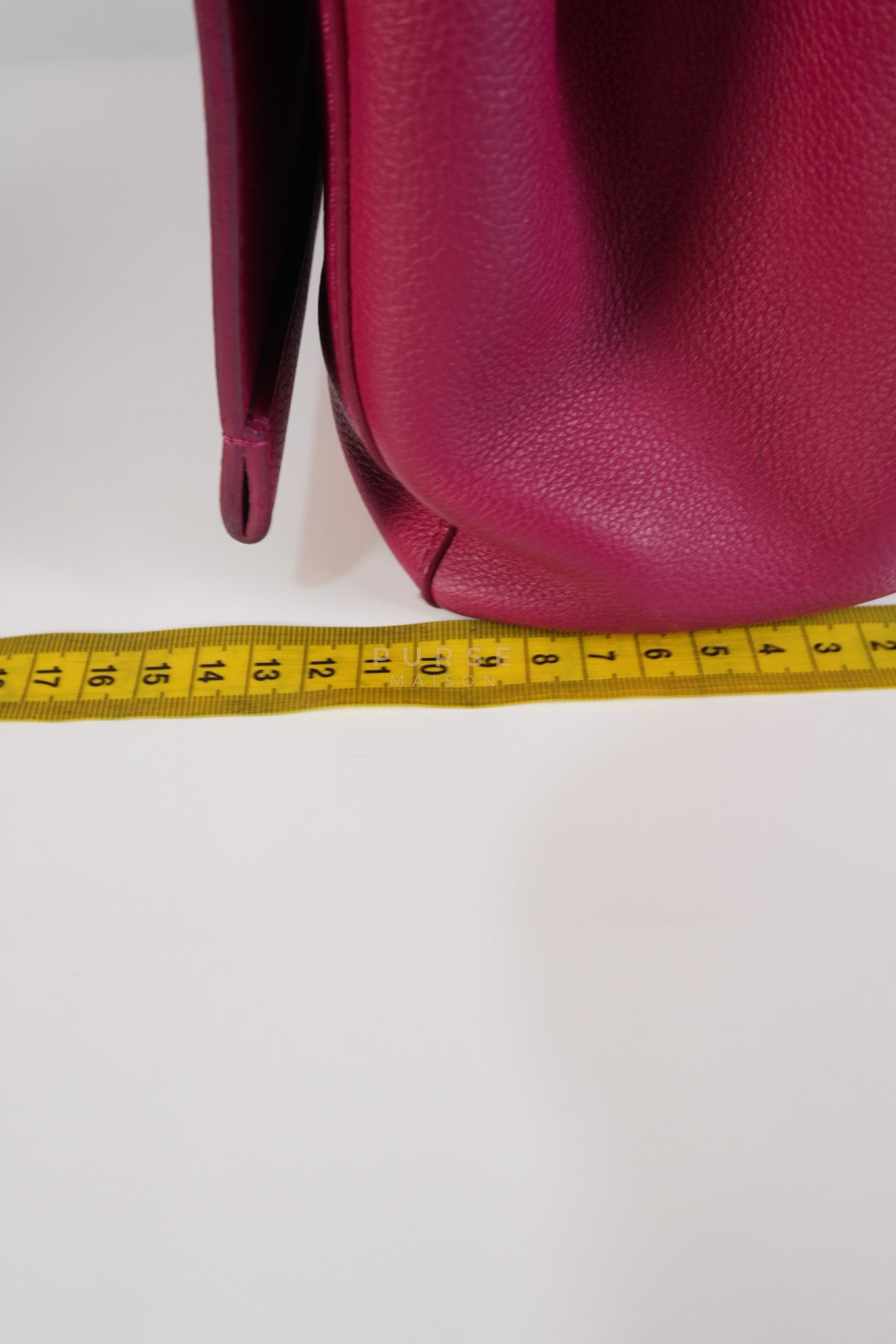 Lock Me II Top Handle Bag in Fuchsia Pink Calfskin Leather & Silver Hardware (Date Code: FL2165) | Purse Maison Luxury Bags Shop