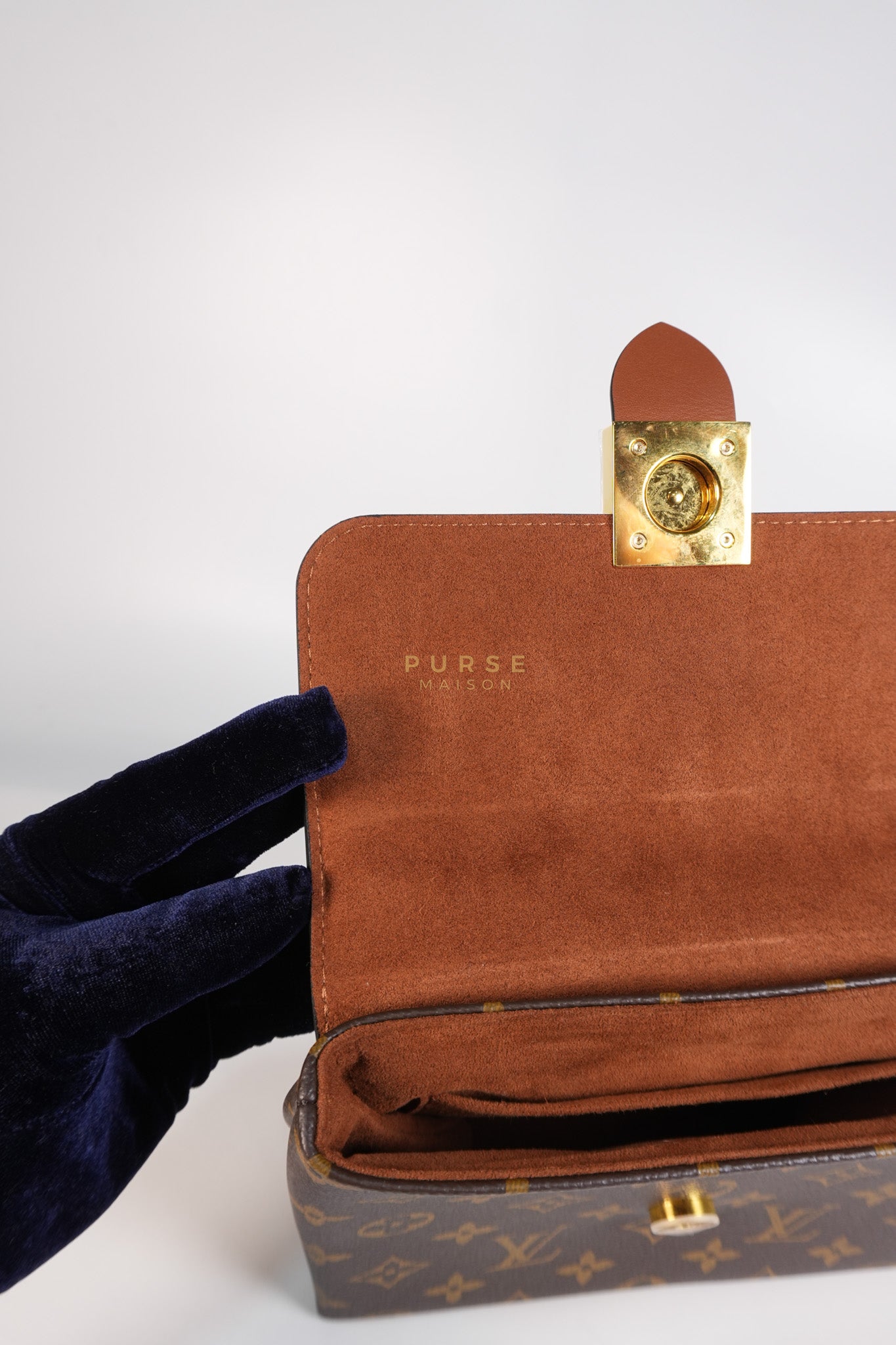 Locky BB Monogram Canvas and Smooth Brown Leather (Microchip) | Purse Maison Luxury Bags Shop