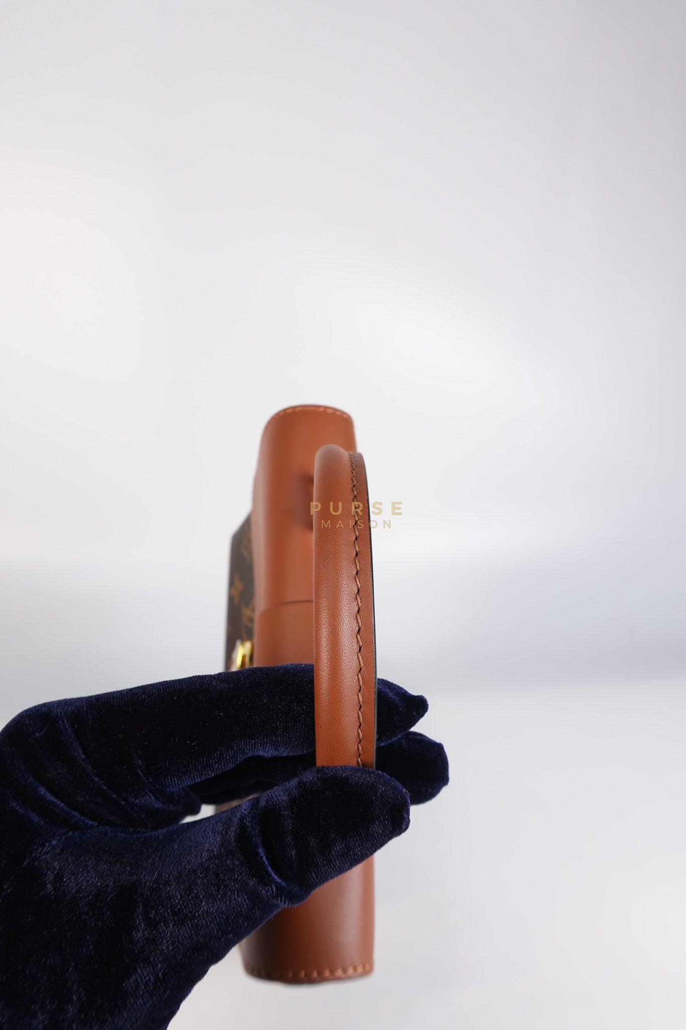 Locky BB Monogram Canvas and Smooth Brown Leather (Microchip) | Purse Maison Luxury Bags Shop