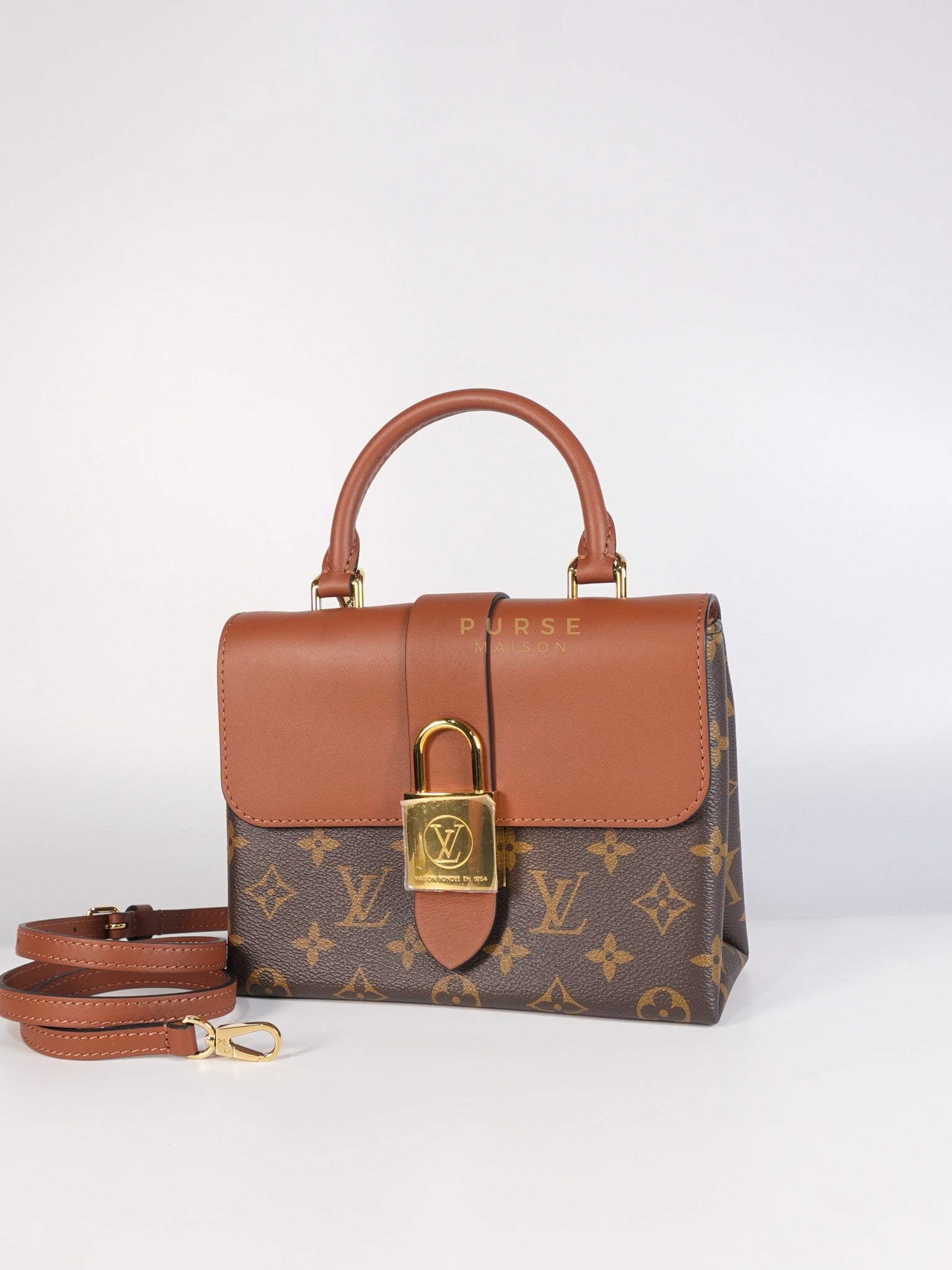 Locky BB Monogram Canvas and Smooth Brown Leather (Microchip) | Purse Maison Luxury Bags Shop