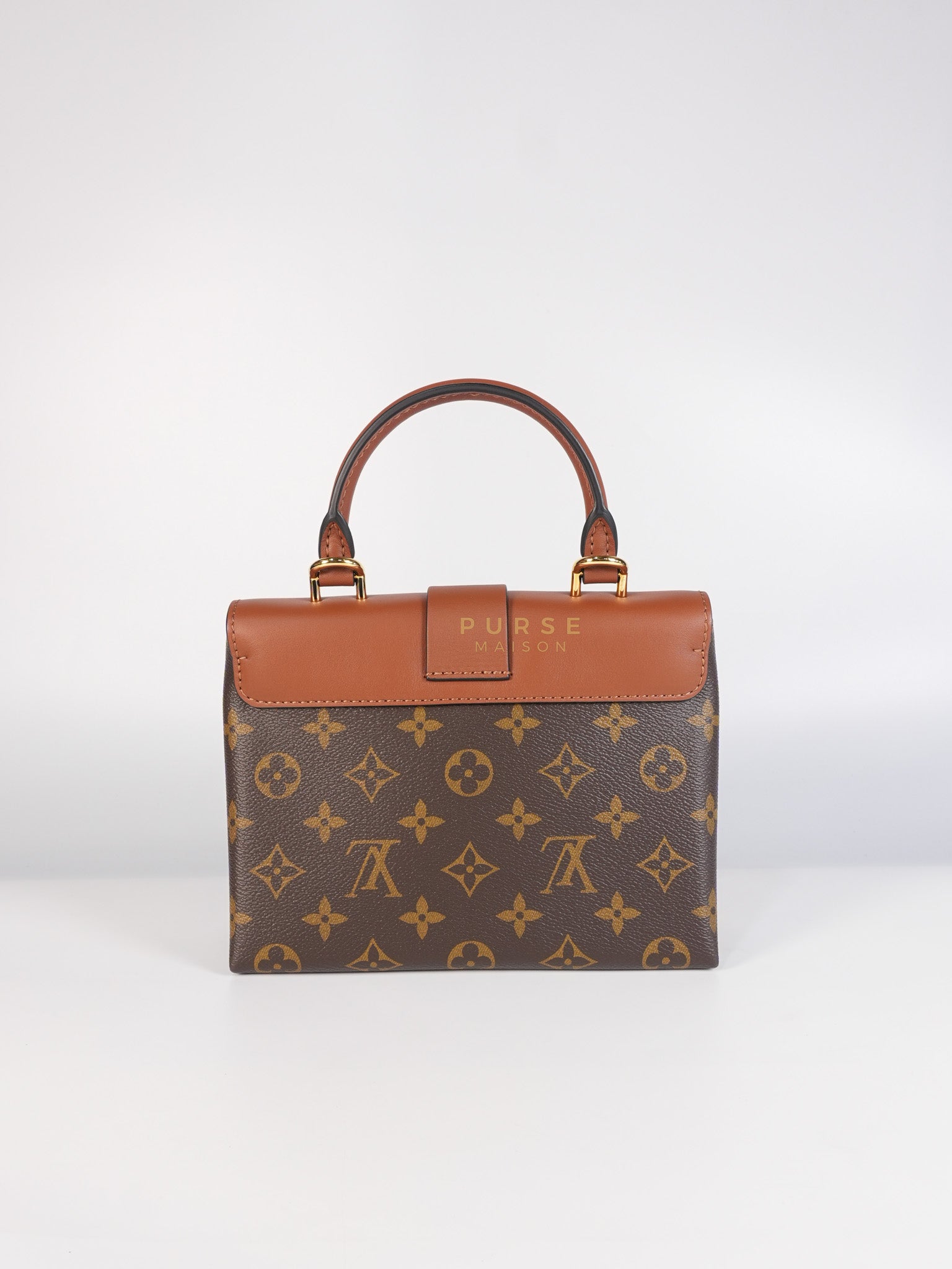 Locky BB Monogram Canvas and Smooth Brown Leather (Microchip) | Purse Maison Luxury Bags Shop