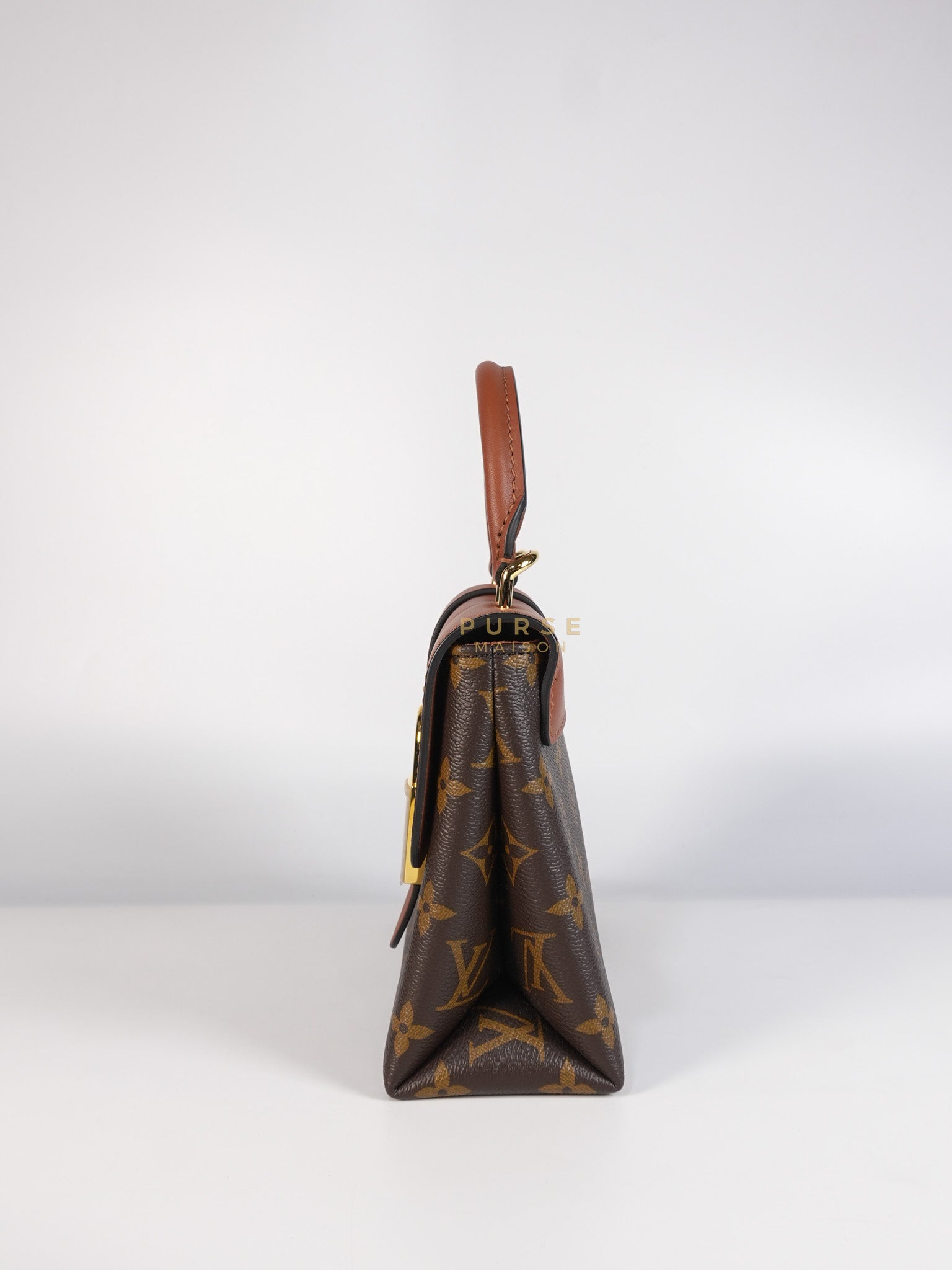 Locky BB Monogram Canvas and Smooth Brown Leather (Microchip) | Purse Maison Luxury Bags Shop