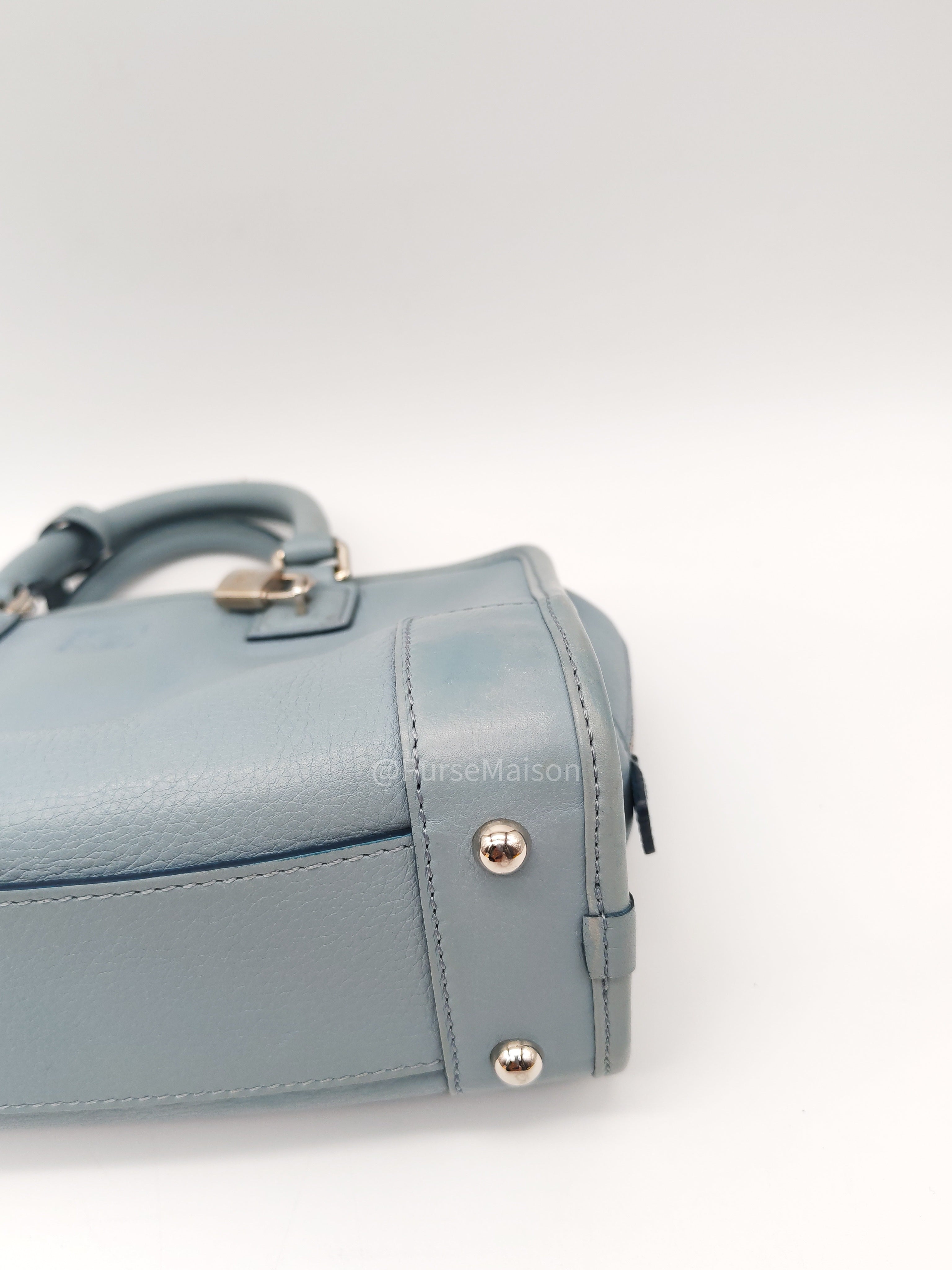 Loewe Amazon Small Stone Blue Soft Graine Calfskin Leather Shoulder Bag | Purse Maison Luxury Bags Shop