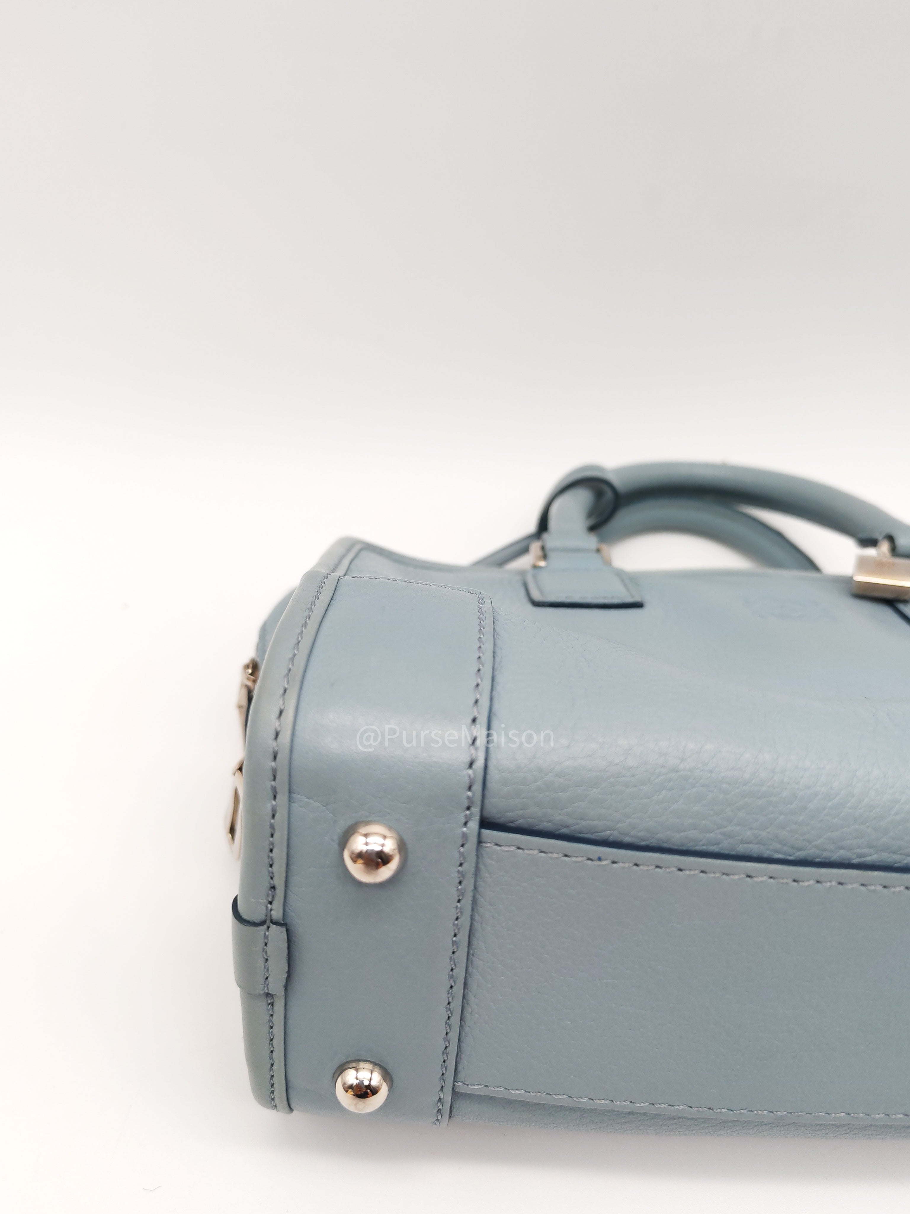 Loewe Amazon Small Stone Blue Soft Graine Calfskin Leather Shoulder Bag | Purse Maison Luxury Bags Shop