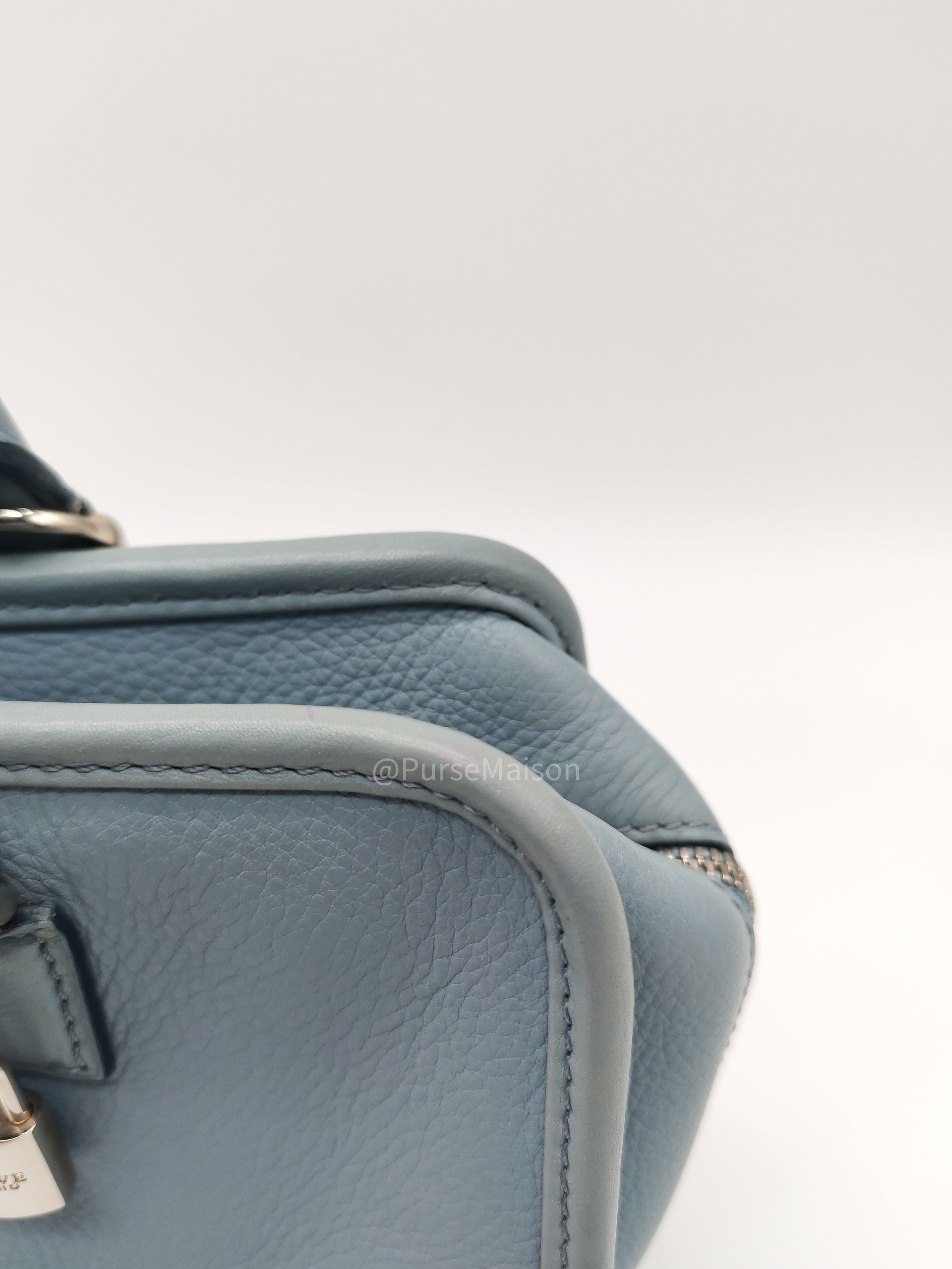 Loewe Amazon Small Stone Blue Soft Graine Calfskin Leather Shoulder Bag | Purse Maison Luxury Bags Shop