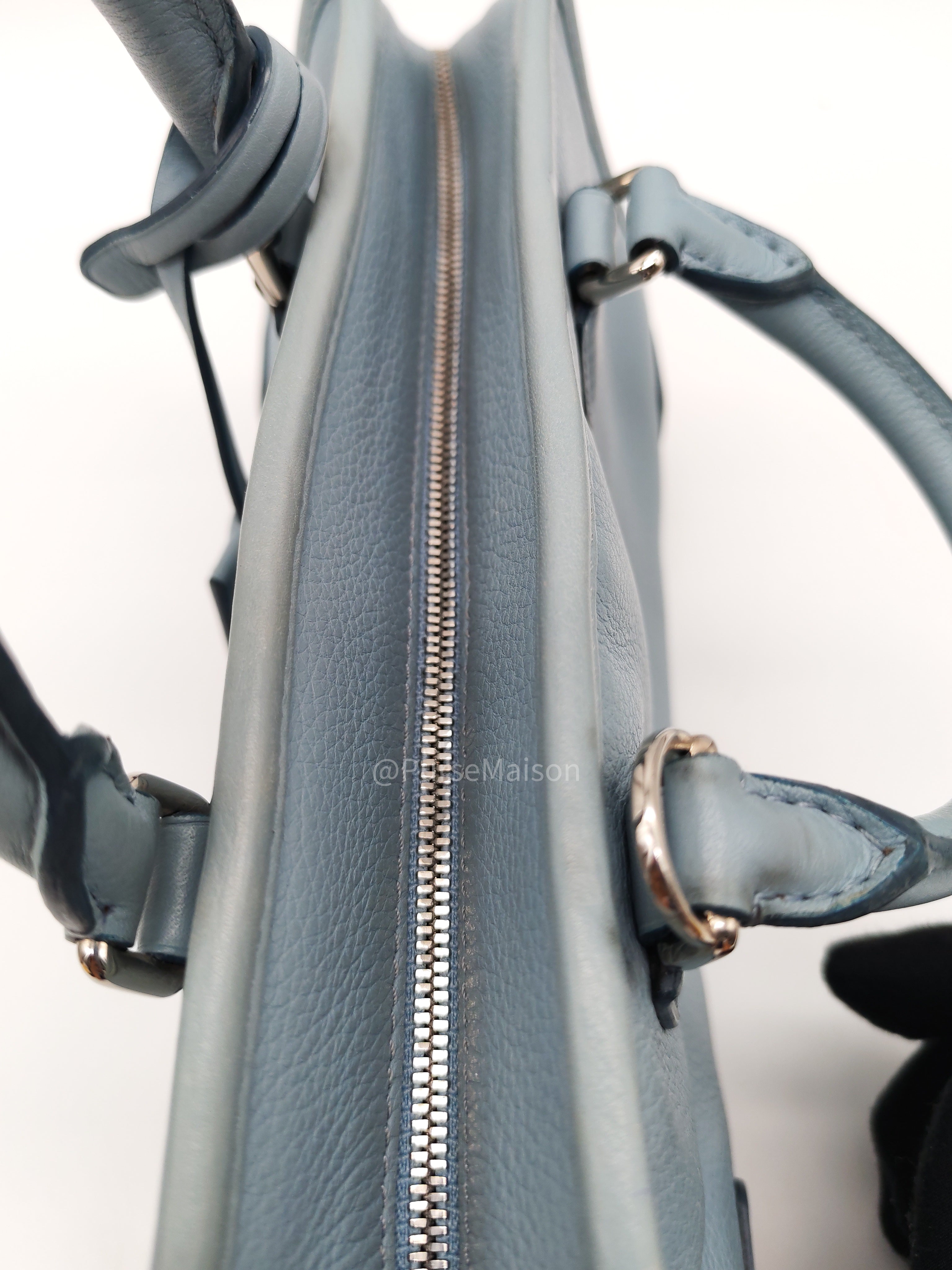 Loewe Amazon Small Stone Blue Soft Graine Calfskin Leather Shoulder Bag | Purse Maison Luxury Bags Shop