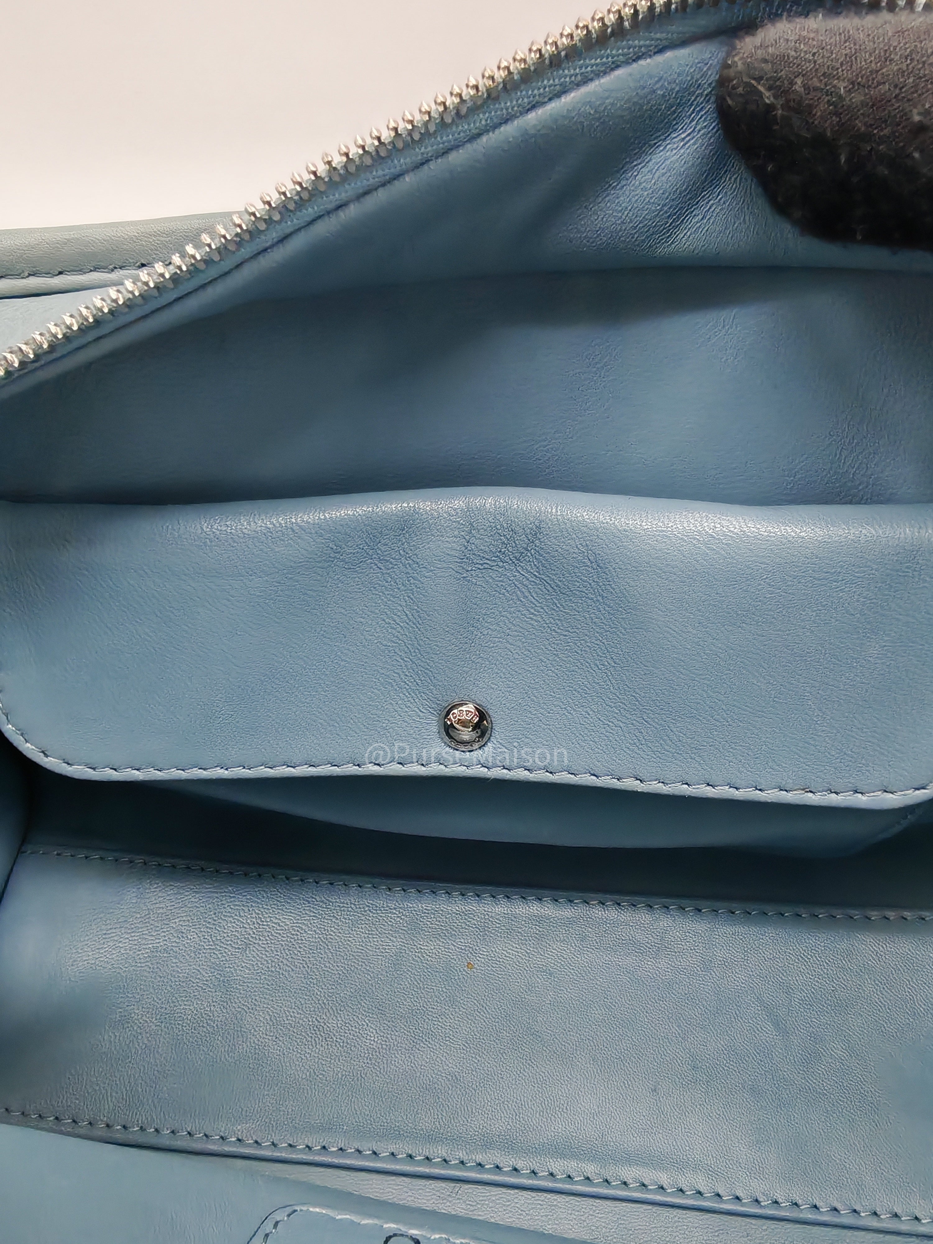 Loewe Amazon Small Stone Blue Soft Graine Calfskin Leather Shoulder Bag | Purse Maison Luxury Bags Shop