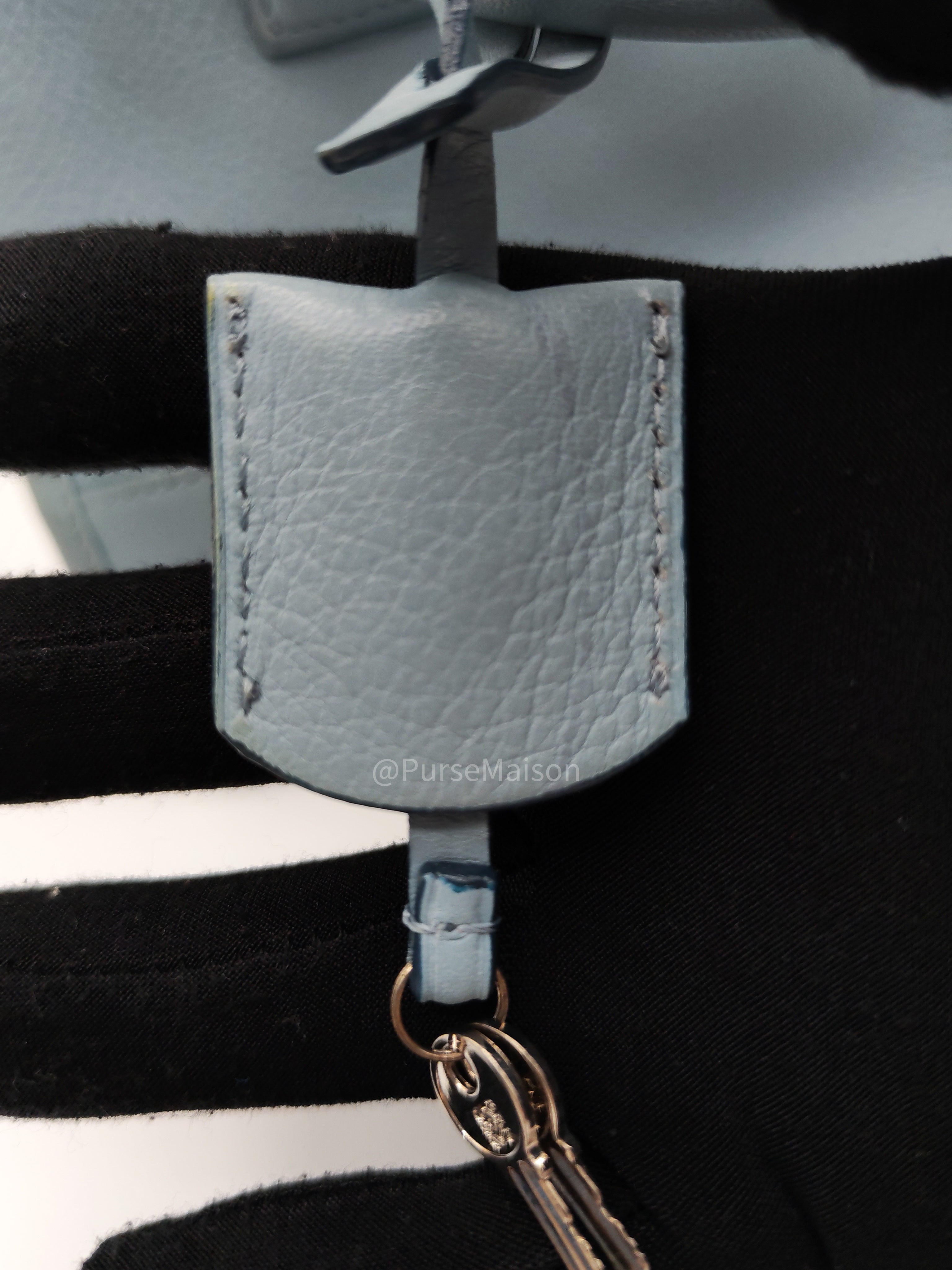 Loewe Amazon Small Stone Blue Soft Graine Calfskin Leather Shoulder Bag | Purse Maison Luxury Bags Shop