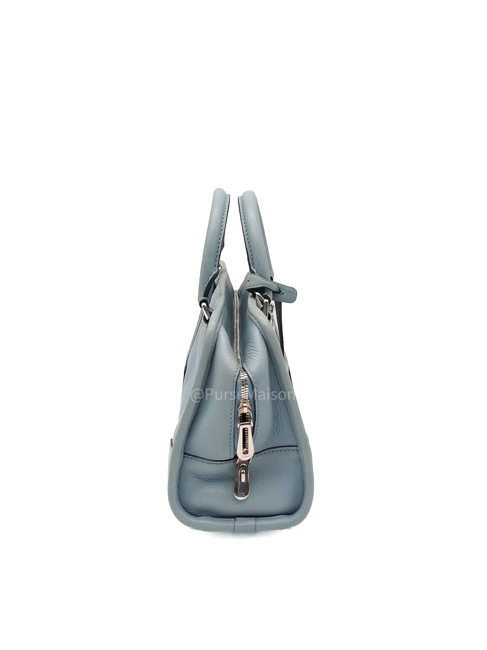 Loewe Amazon Small Stone Blue Soft Graine Calfskin Leather Shoulder Bag | Purse Maison Luxury Bags Shop