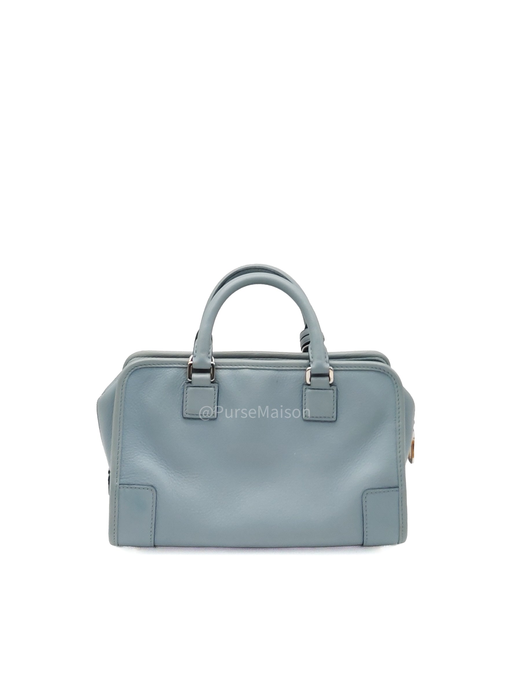 Loewe Amazon Small Stone Blue Soft Graine Calfskin Leather Shoulder Bag | Purse Maison Luxury Bags Shop