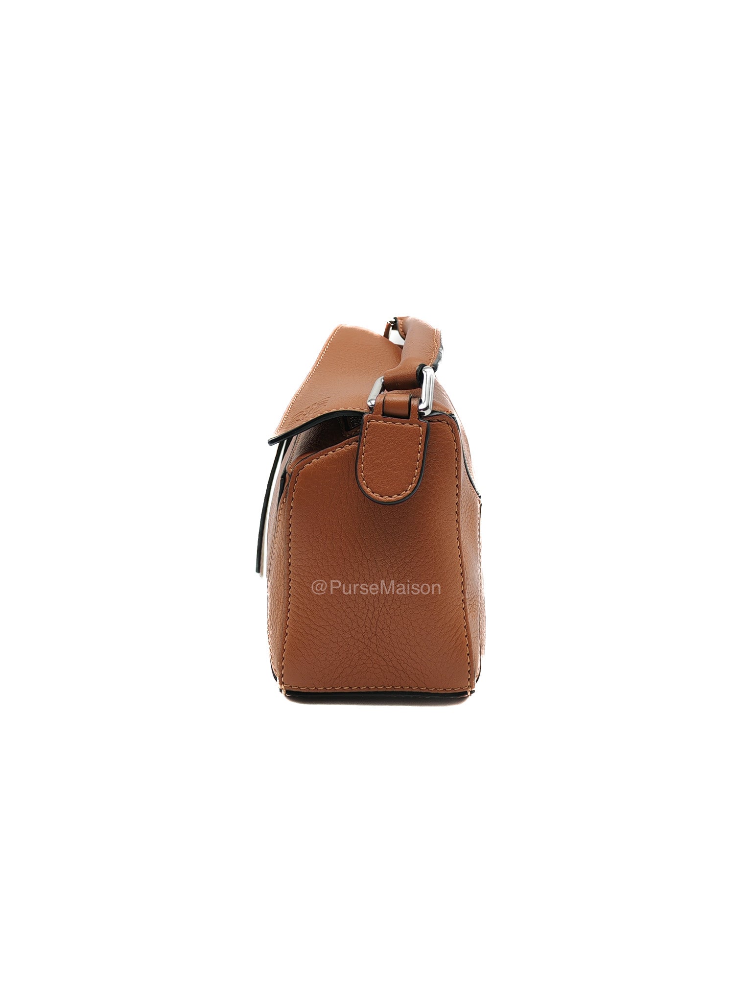 Loewe Bolso Puzzle Bag Mini in Tan Soft Grained Calfskin Silver Hardware(Old Version) | Purse Maison Luxury Bags Shop