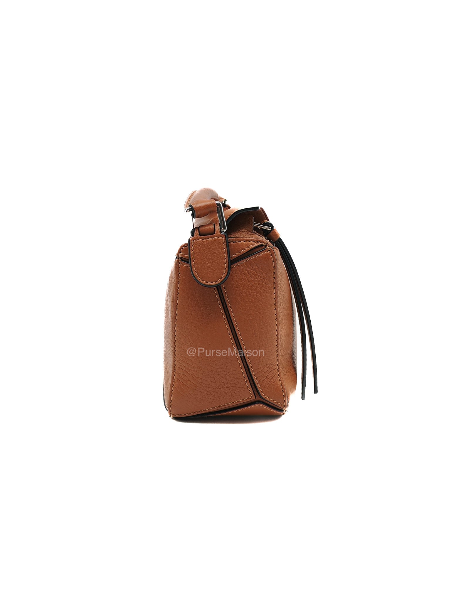 Loewe Bolso Puzzle Bag Mini in Tan Soft Grained Calfskin Silver Hardware(Old Version) | Purse Maison Luxury Bags Shop
