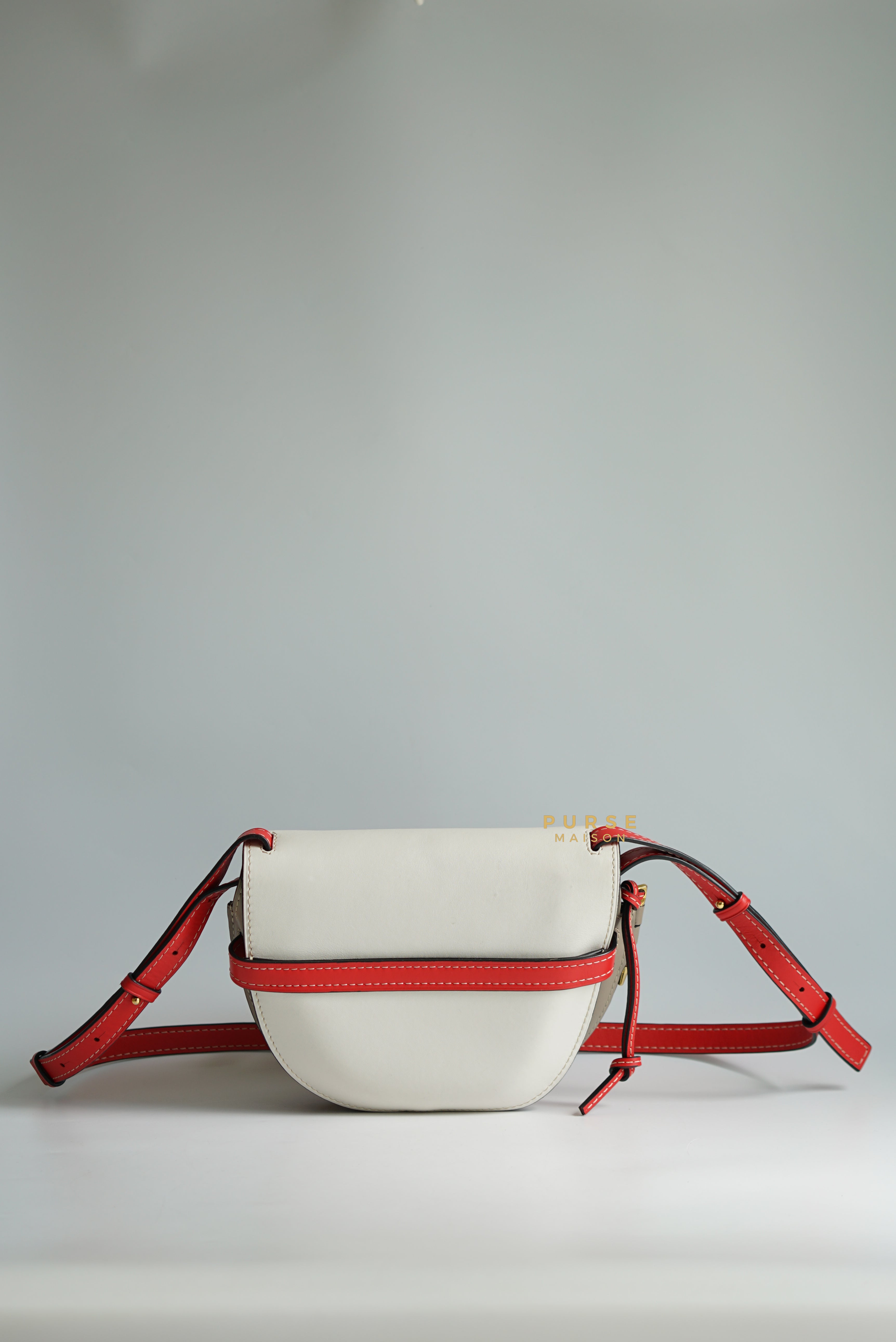 Loewe Gate Small in Red/White/Gray Leather