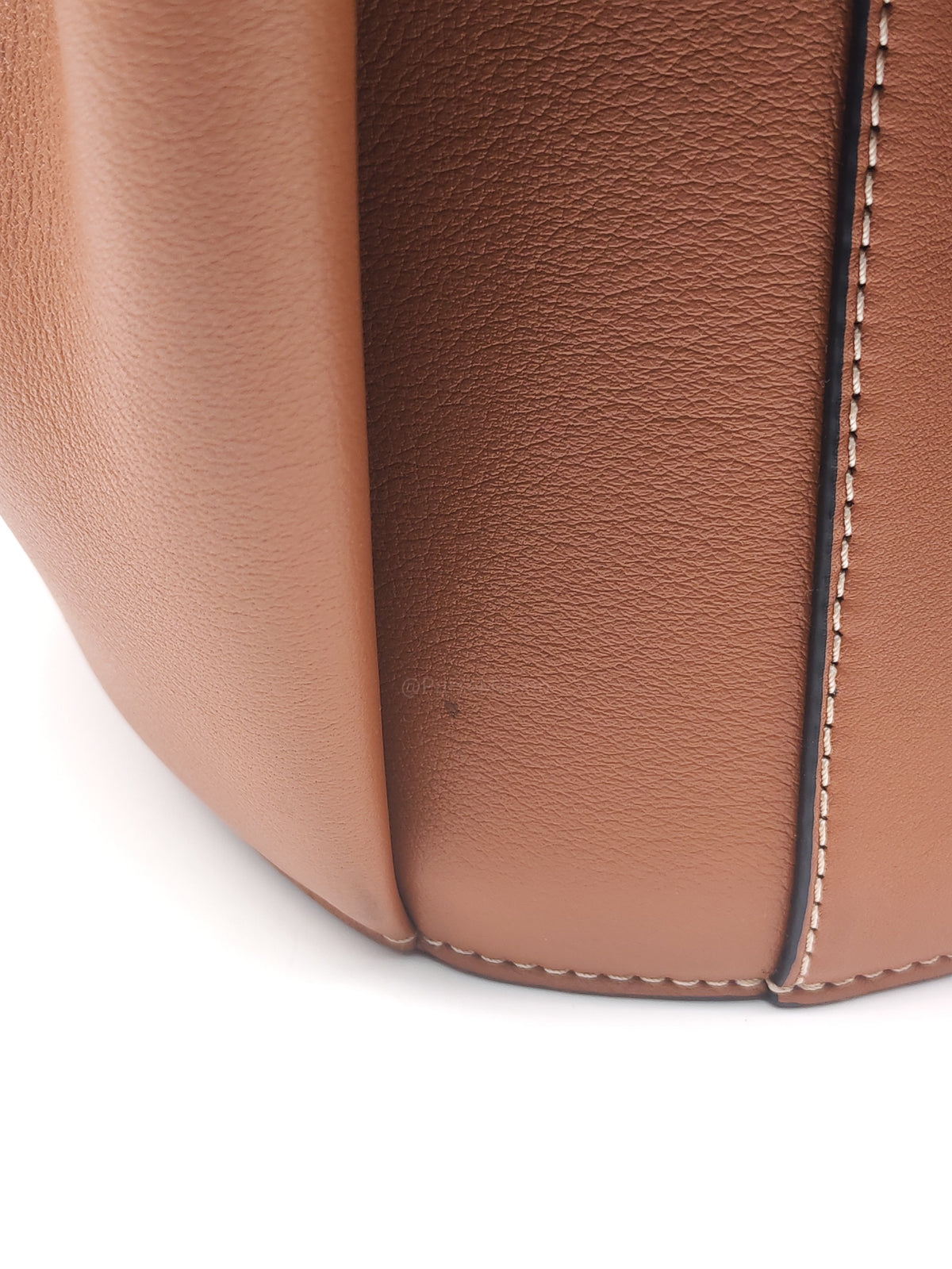 Loewe Large Elephant Bag in Tan Calfskin Leather Silver Hardware | Purse Maison Luxury Bags Shop