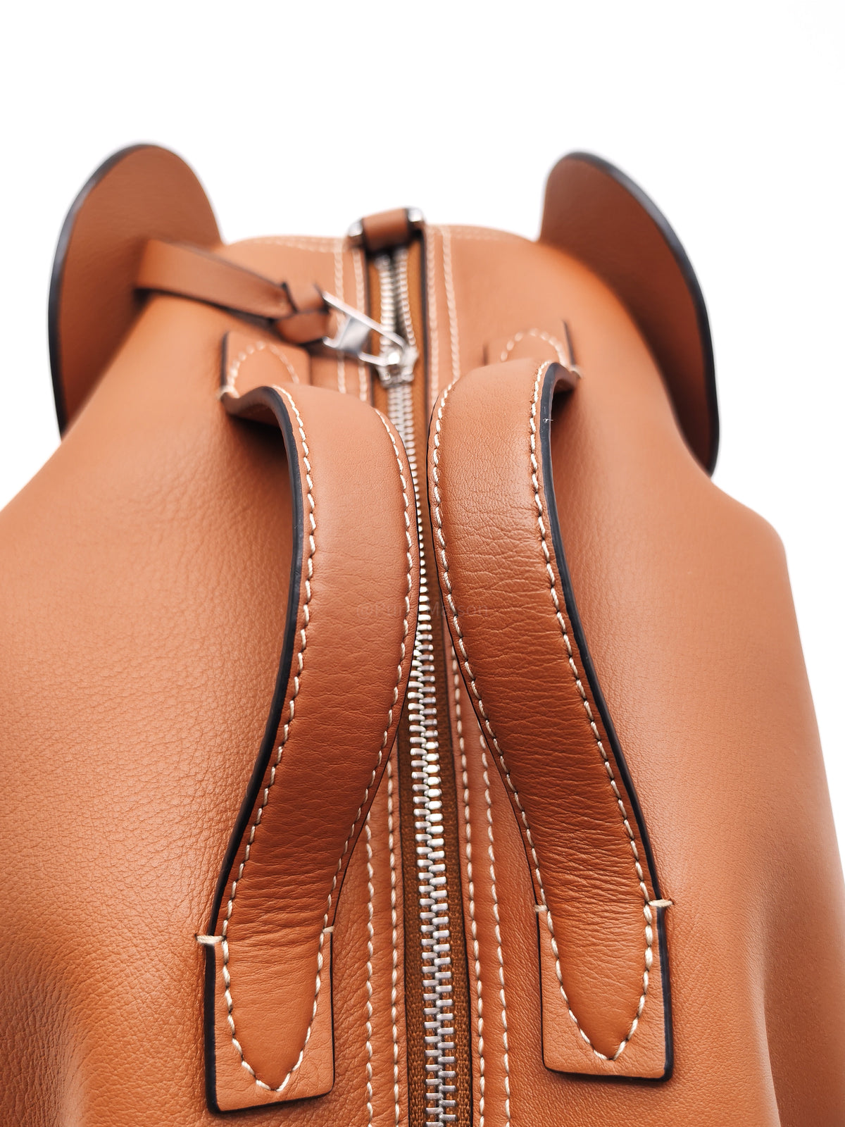Loewe Large Elephant Bag in Tan Calfskin Leather Silver Hardware | Purse Maison Luxury Bags Shop